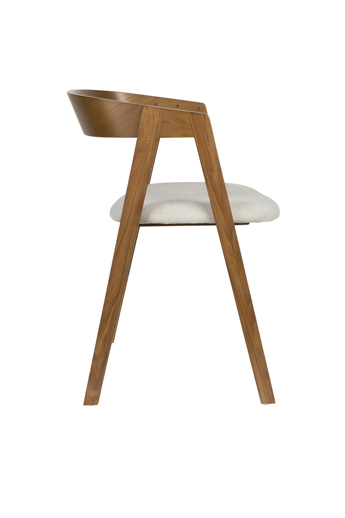 Stoel MADS donkerbruin met een beige zitting