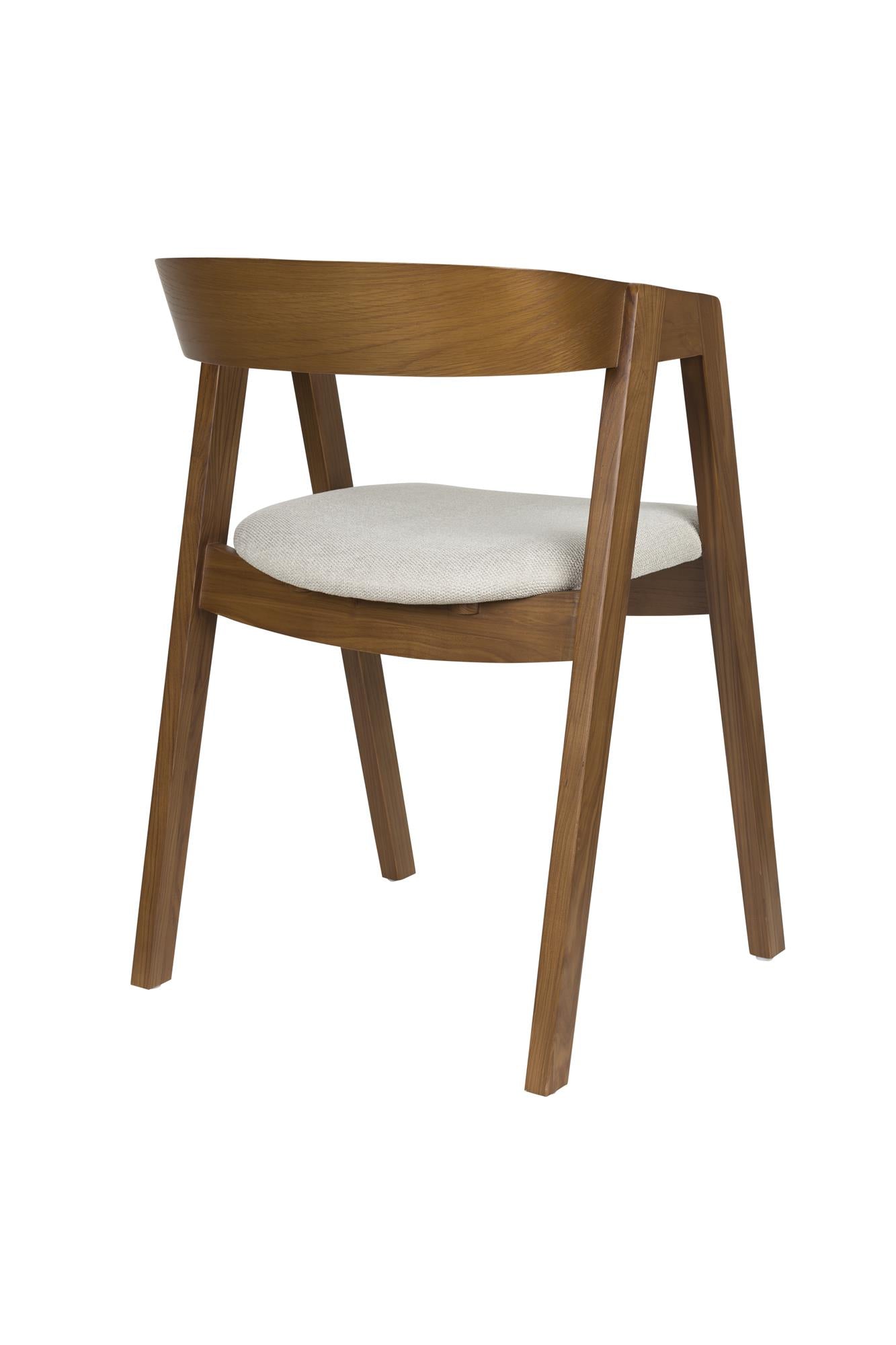 Stoel MADS donkerbruin met een beige zitting