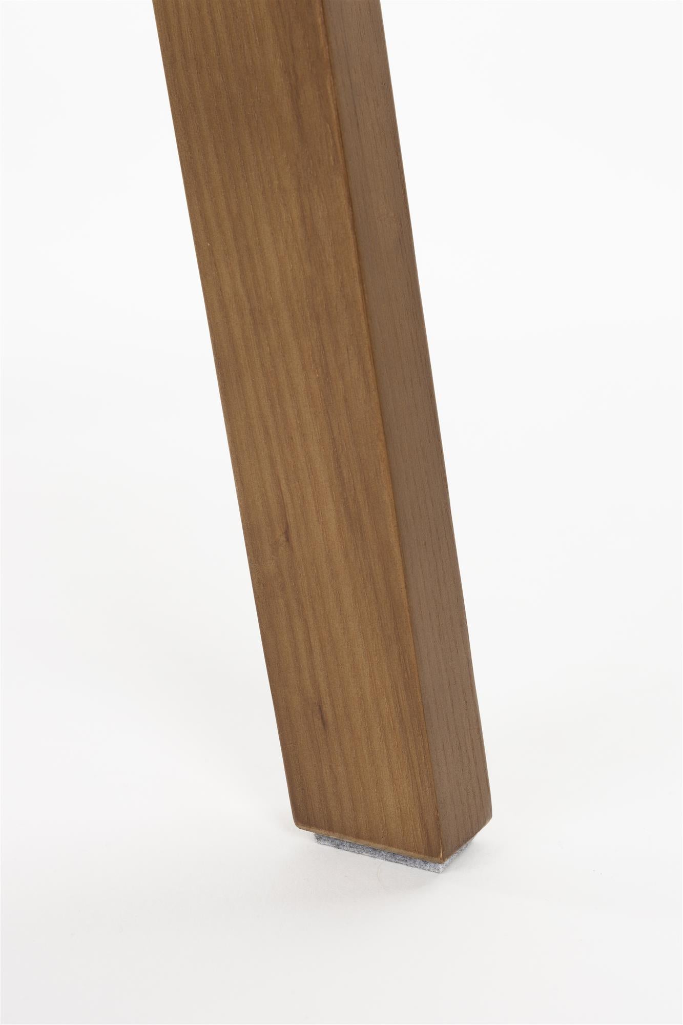 Stoel MADS donkerbruin met een beige zitting