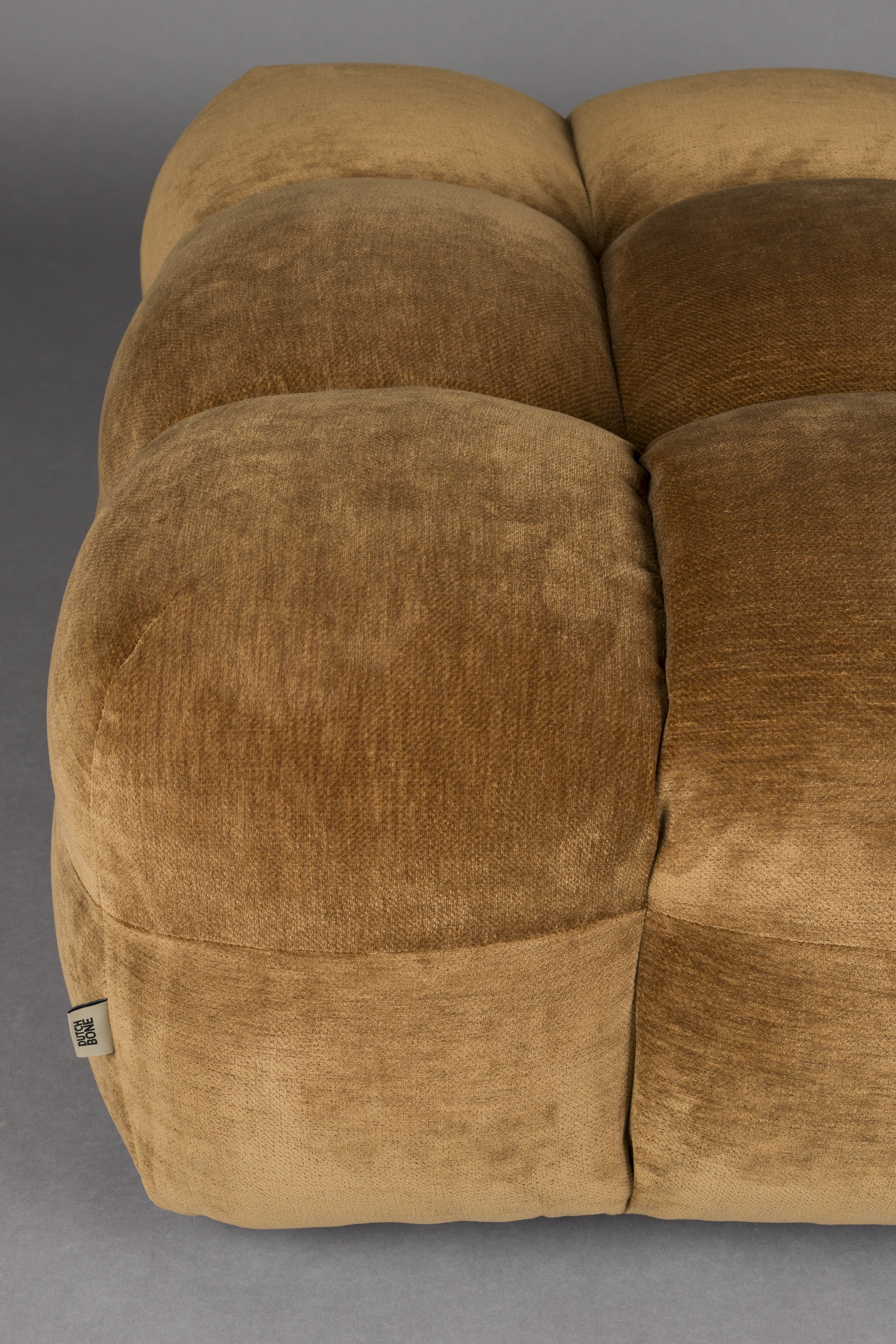 Puf HACKMAN konjakkleurige velours