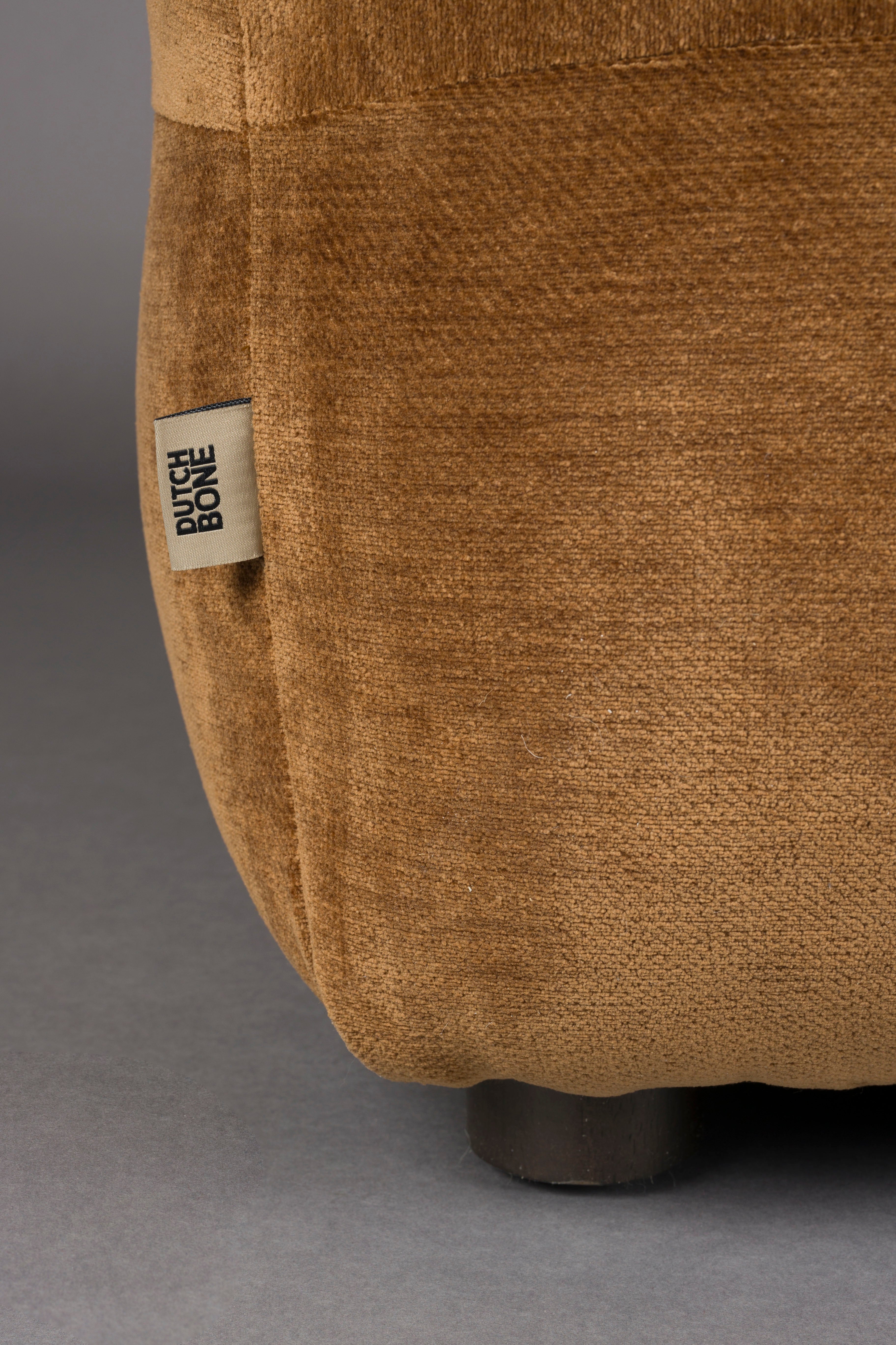 Puf HACKMAN konjakkleurige velours