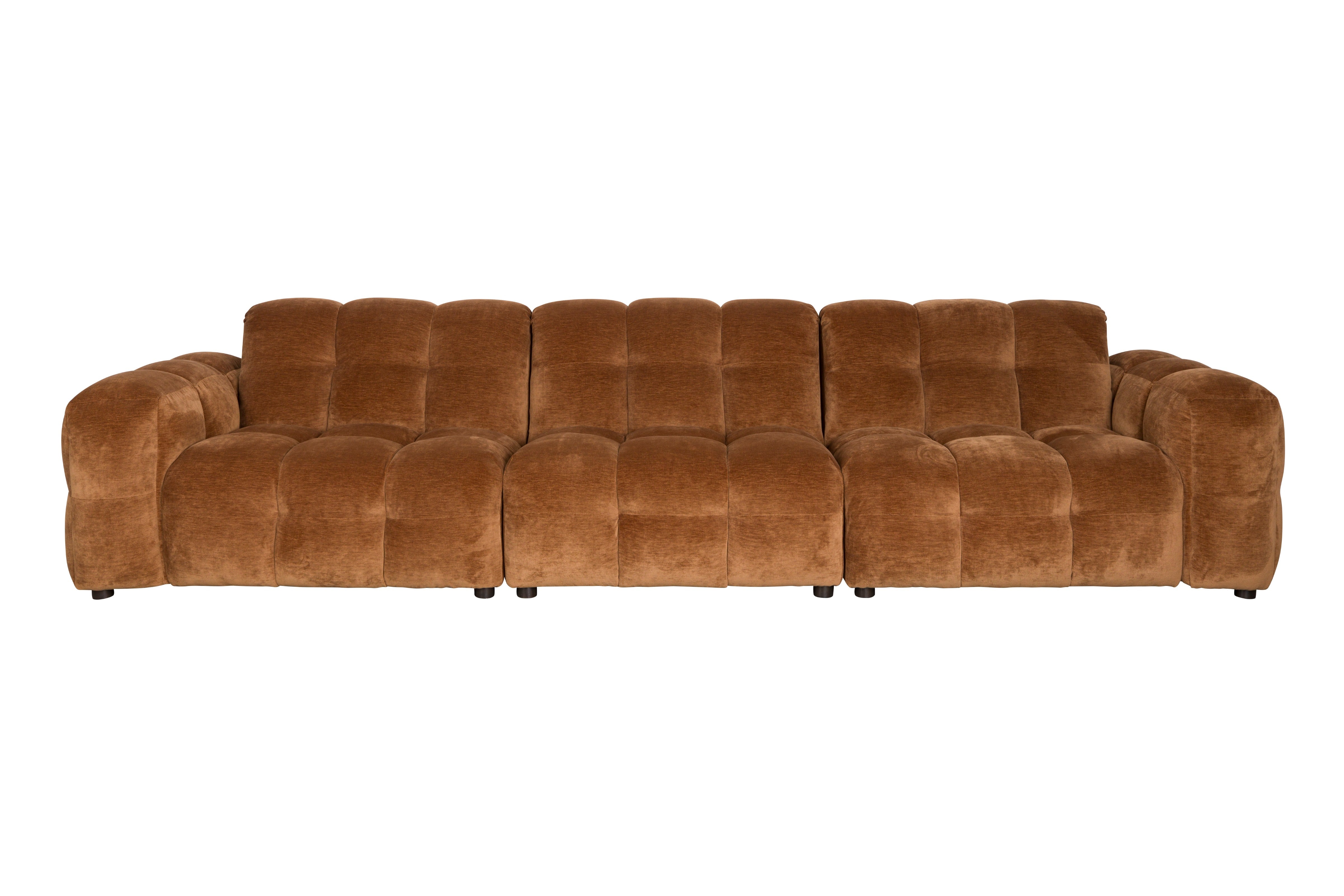 Sofa 4,5-sitzige HACKMAN cognac Samt