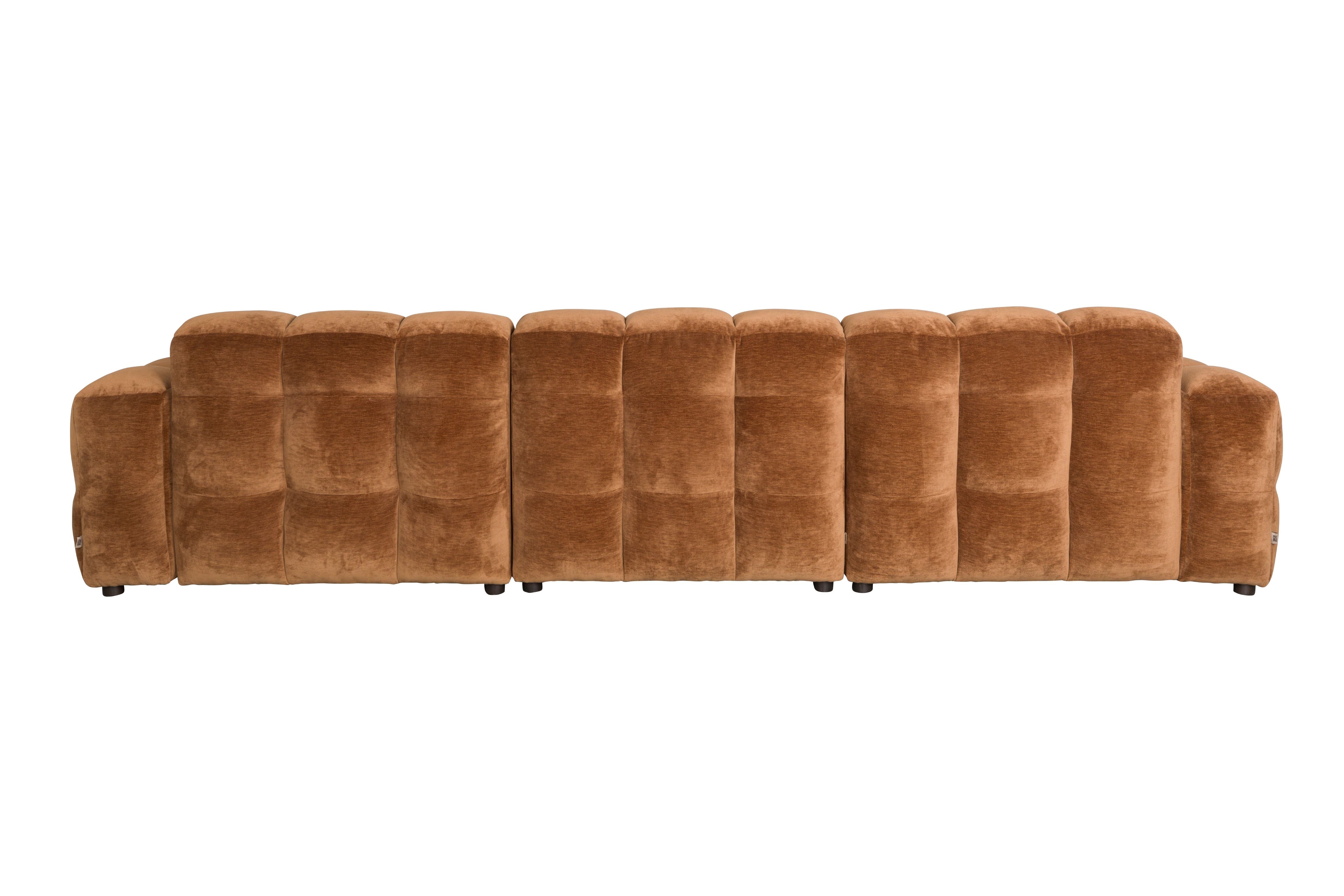 Sofa 4,5-sitzige HACKMAN cognac Samt