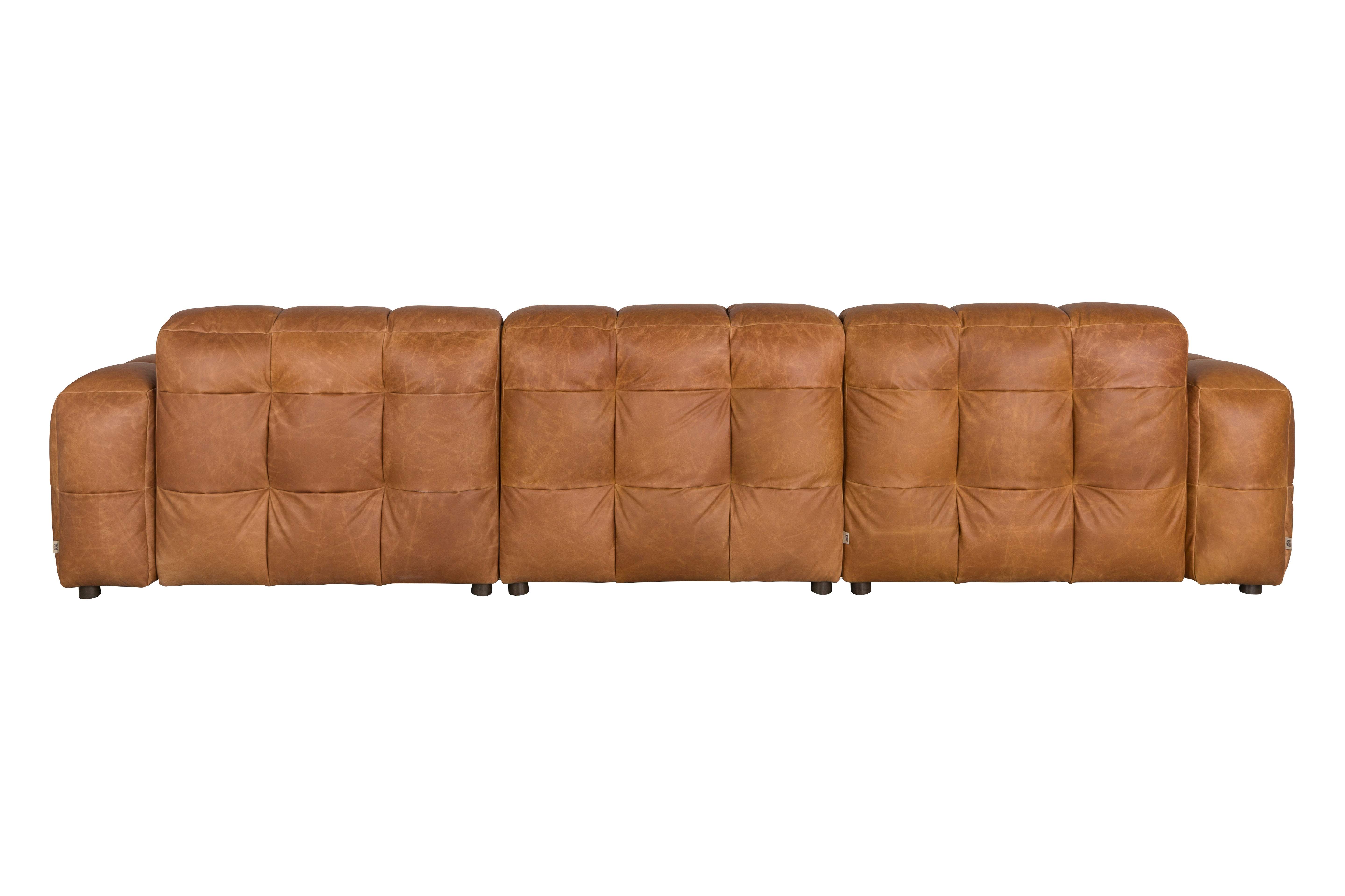 Sofa 4,5-sitzige HACKMAN cognac Leder