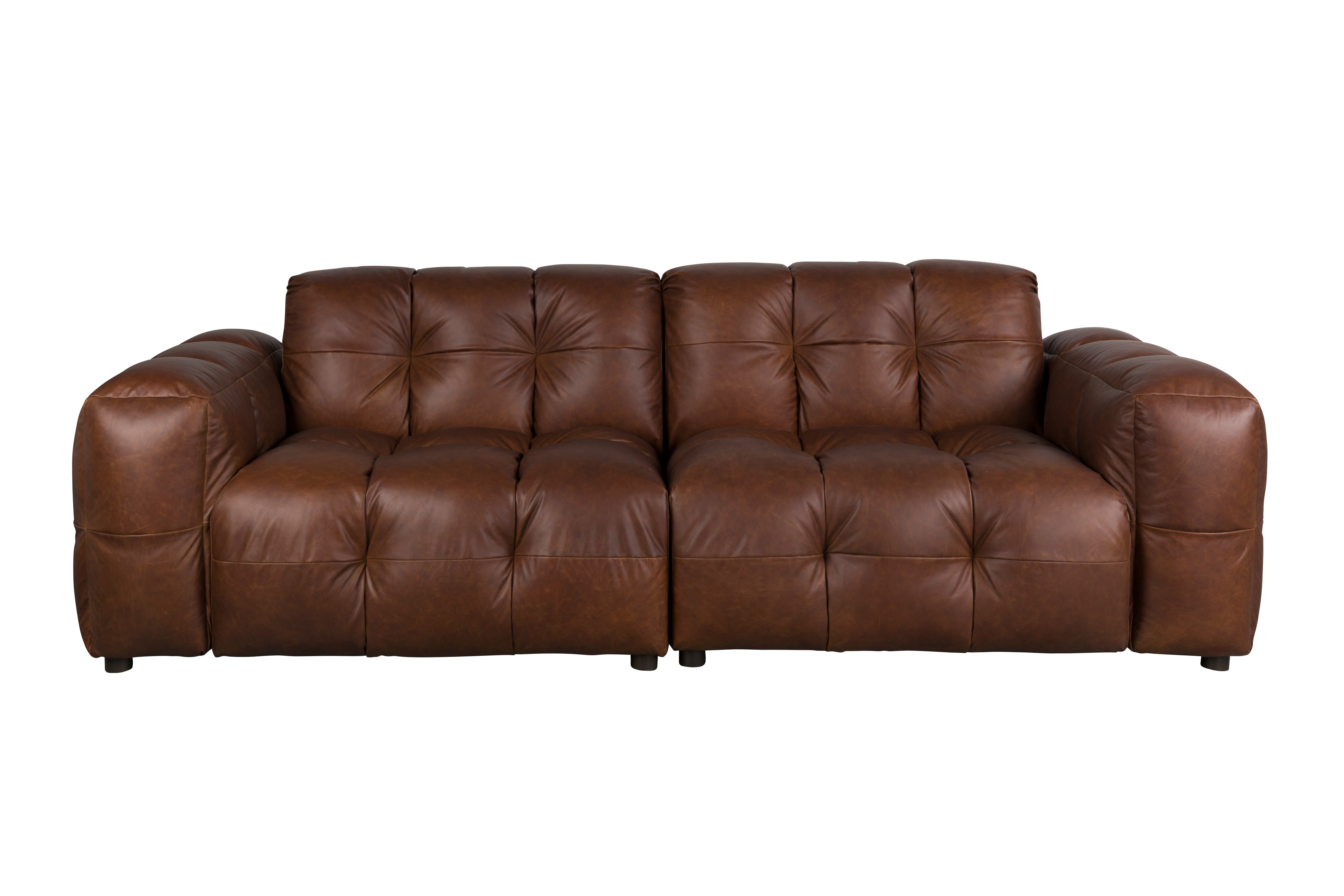 HACKMAN 3-seater Sofa chocolate leather