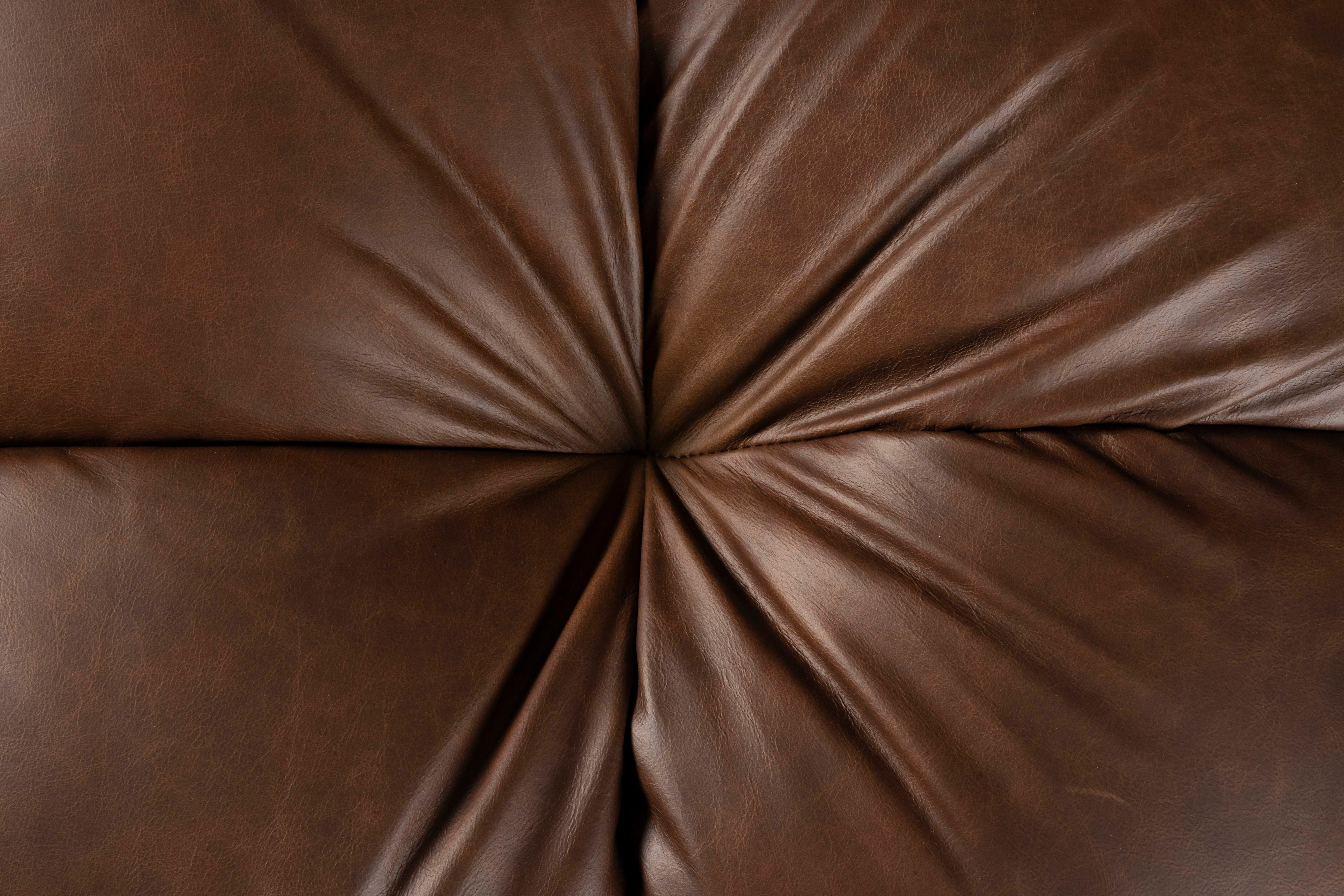 Sofa 4,5-persoons HACKMAN chocoladeleer