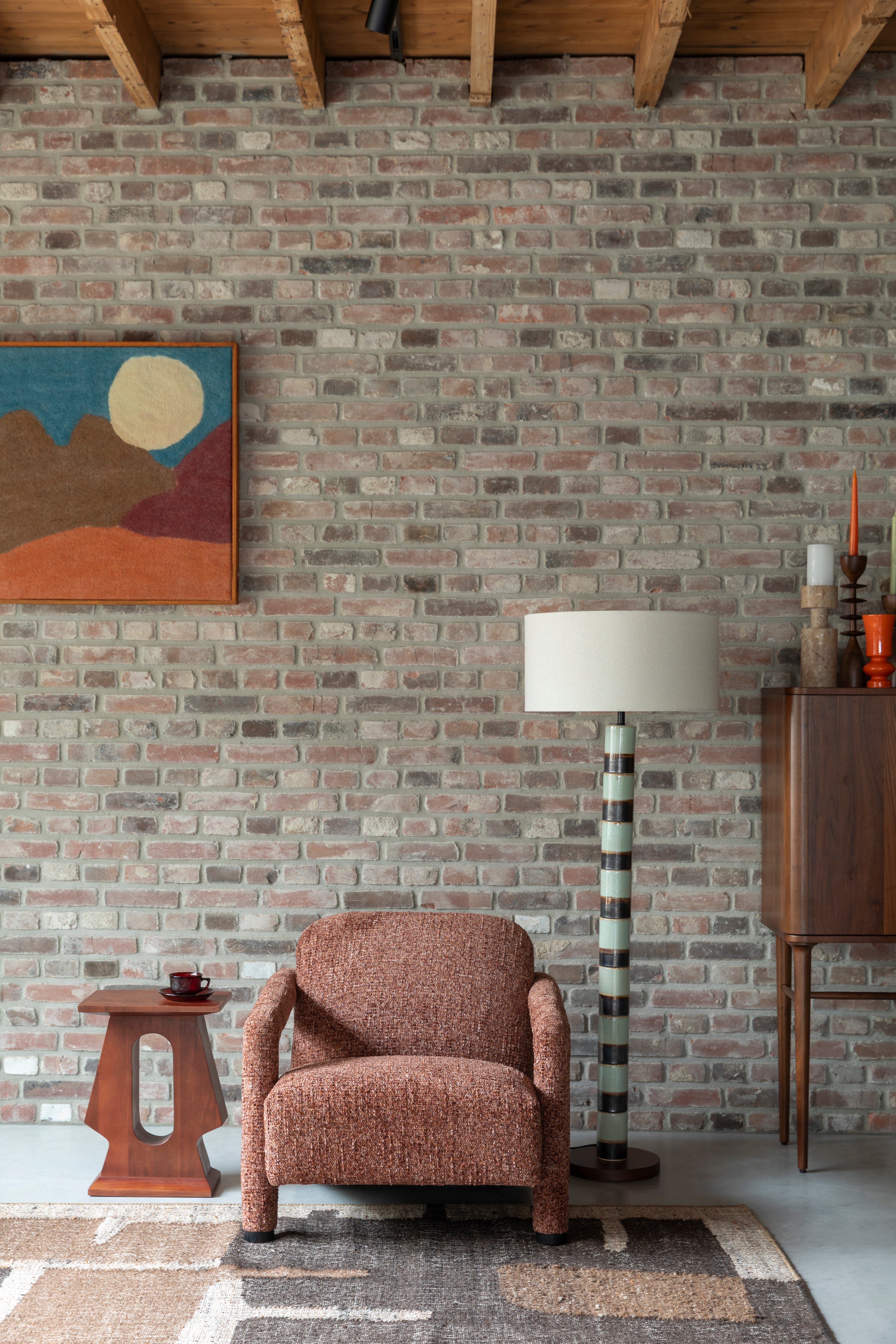 Sessel KENT bordeauxrot mit Rot