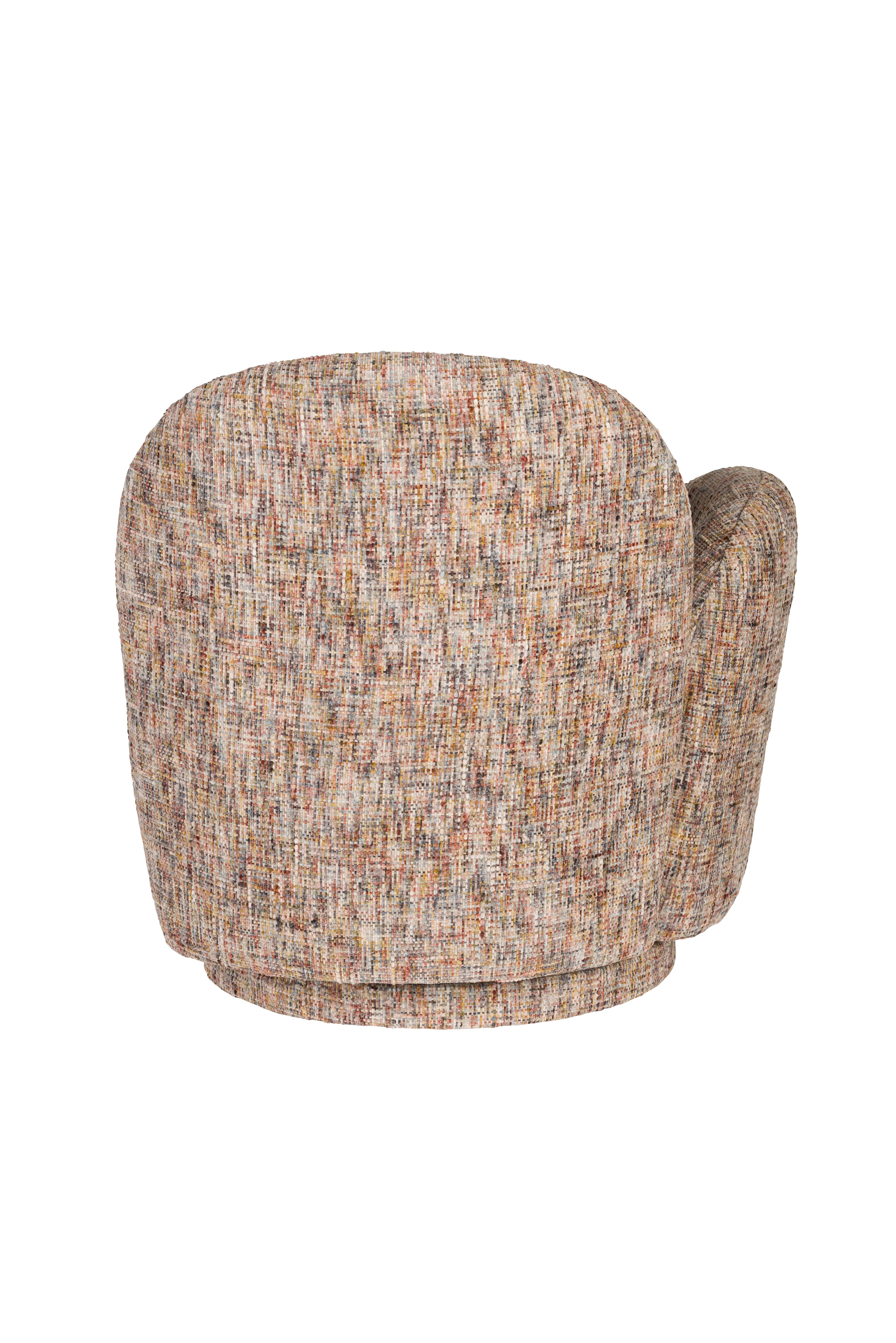 ROSE swivel armchair brown mélange