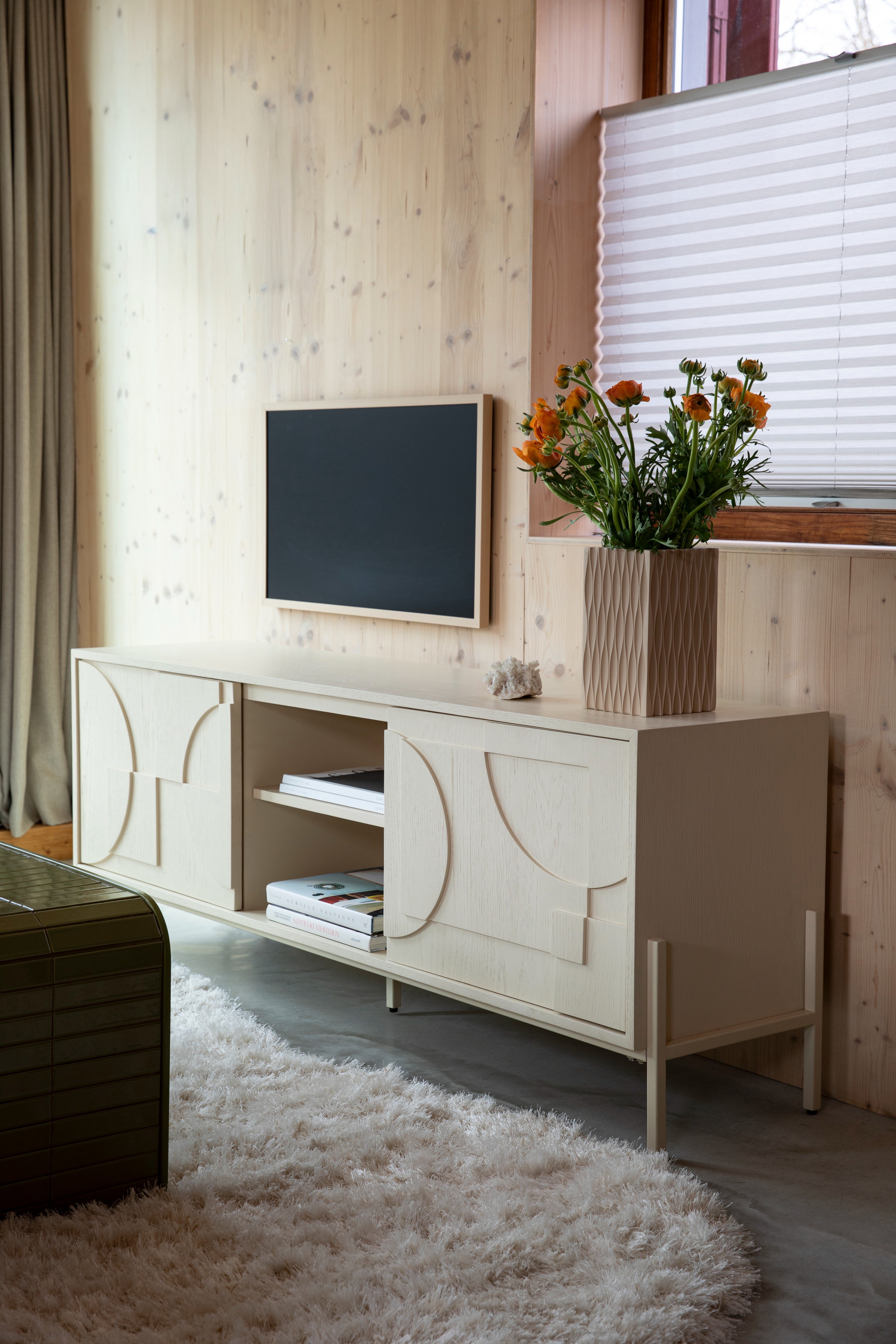 FACES TV Cabinet light beige wood