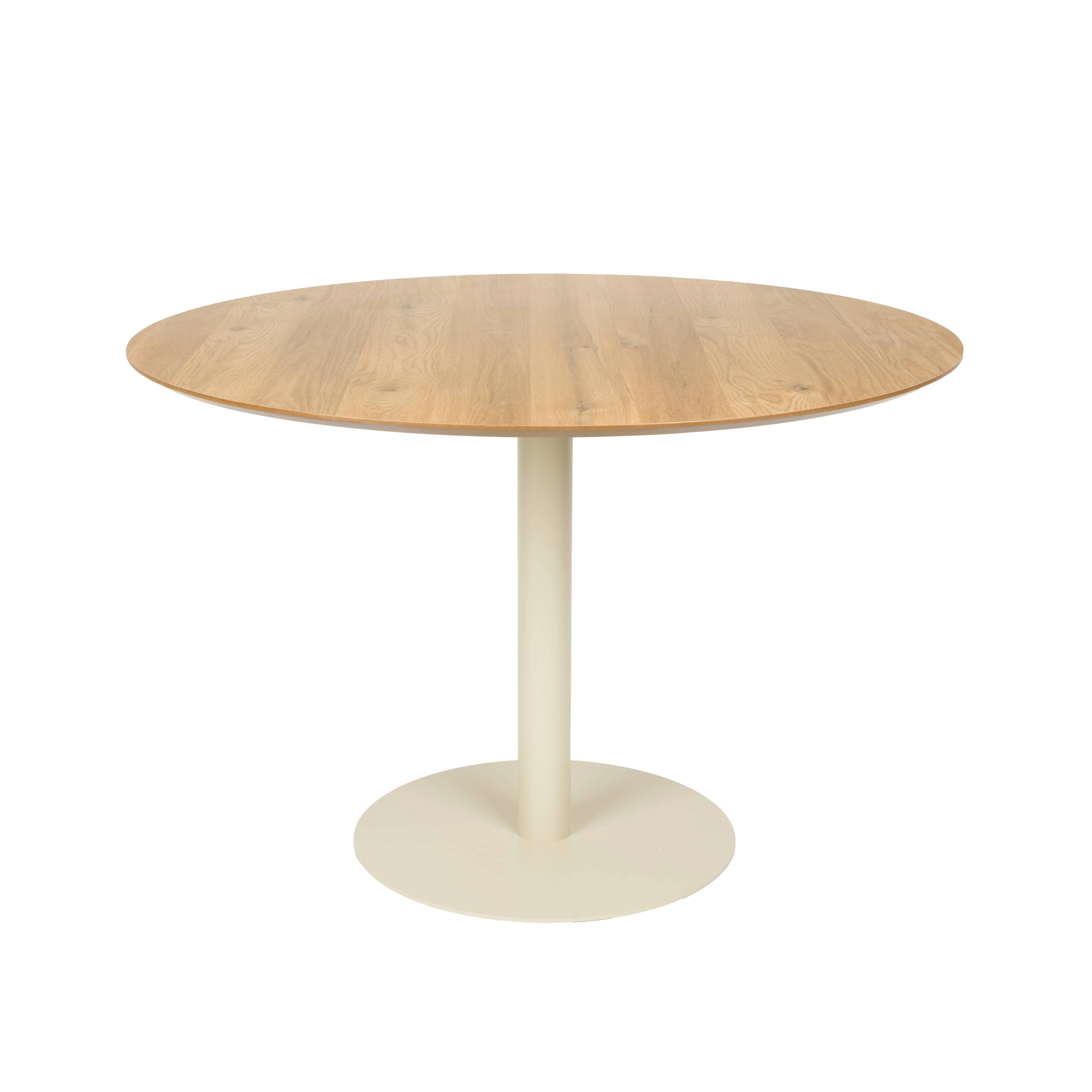 Ronde tafel STEVEN bruin met beige voet