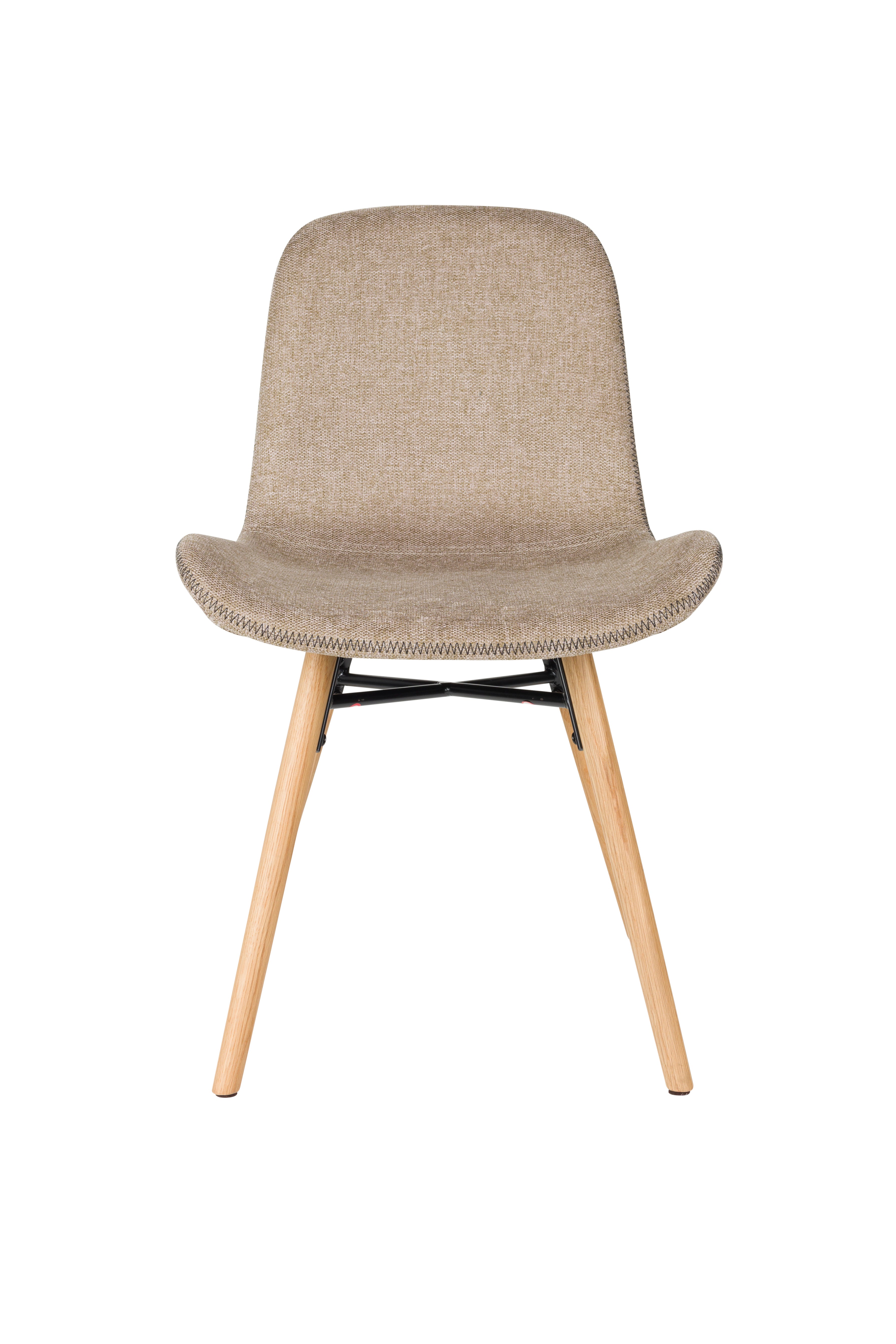 Stoel LESTER bruin met houten basis