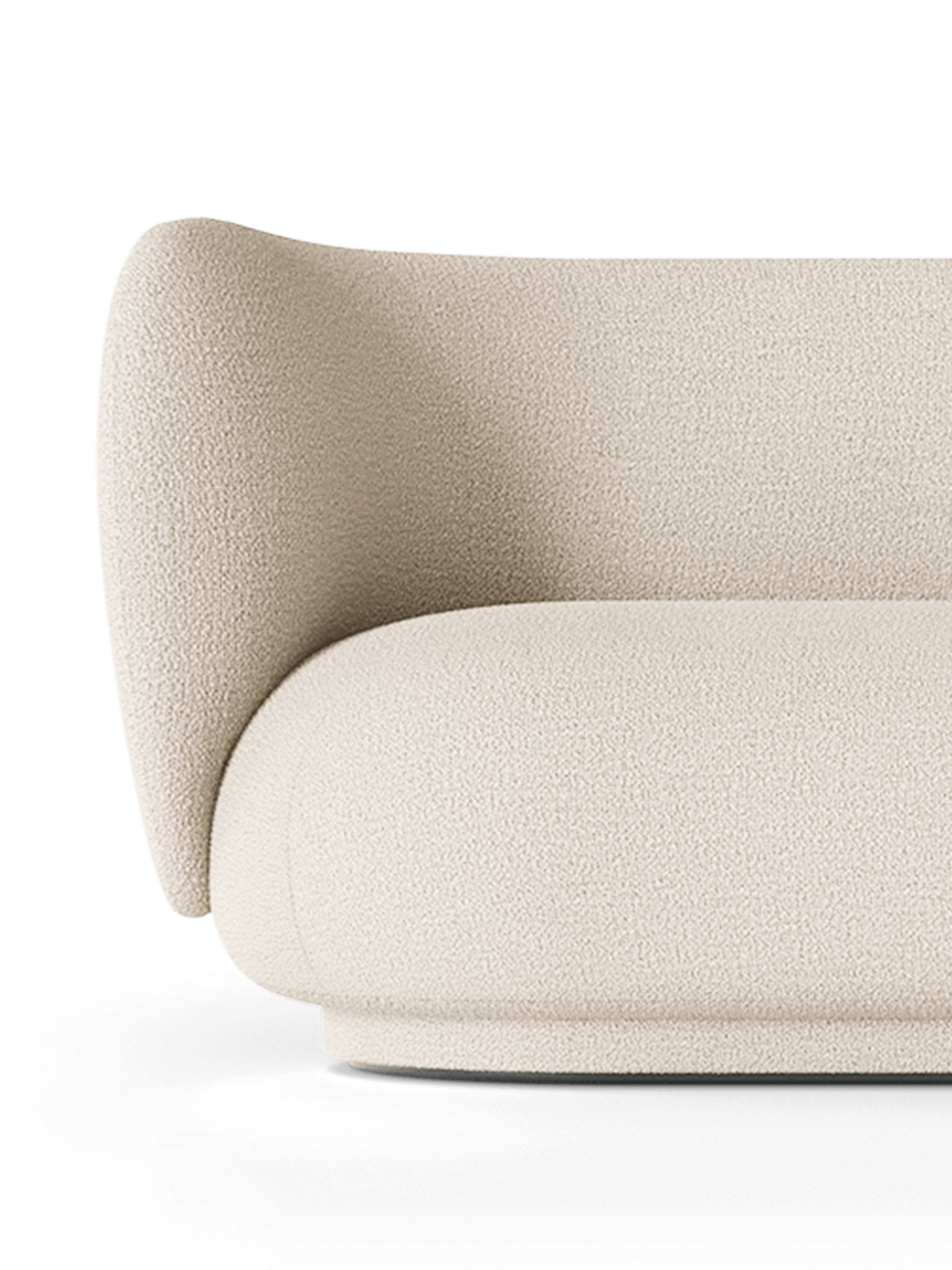 Sofa voor 4 personen RICO Bouclé crème