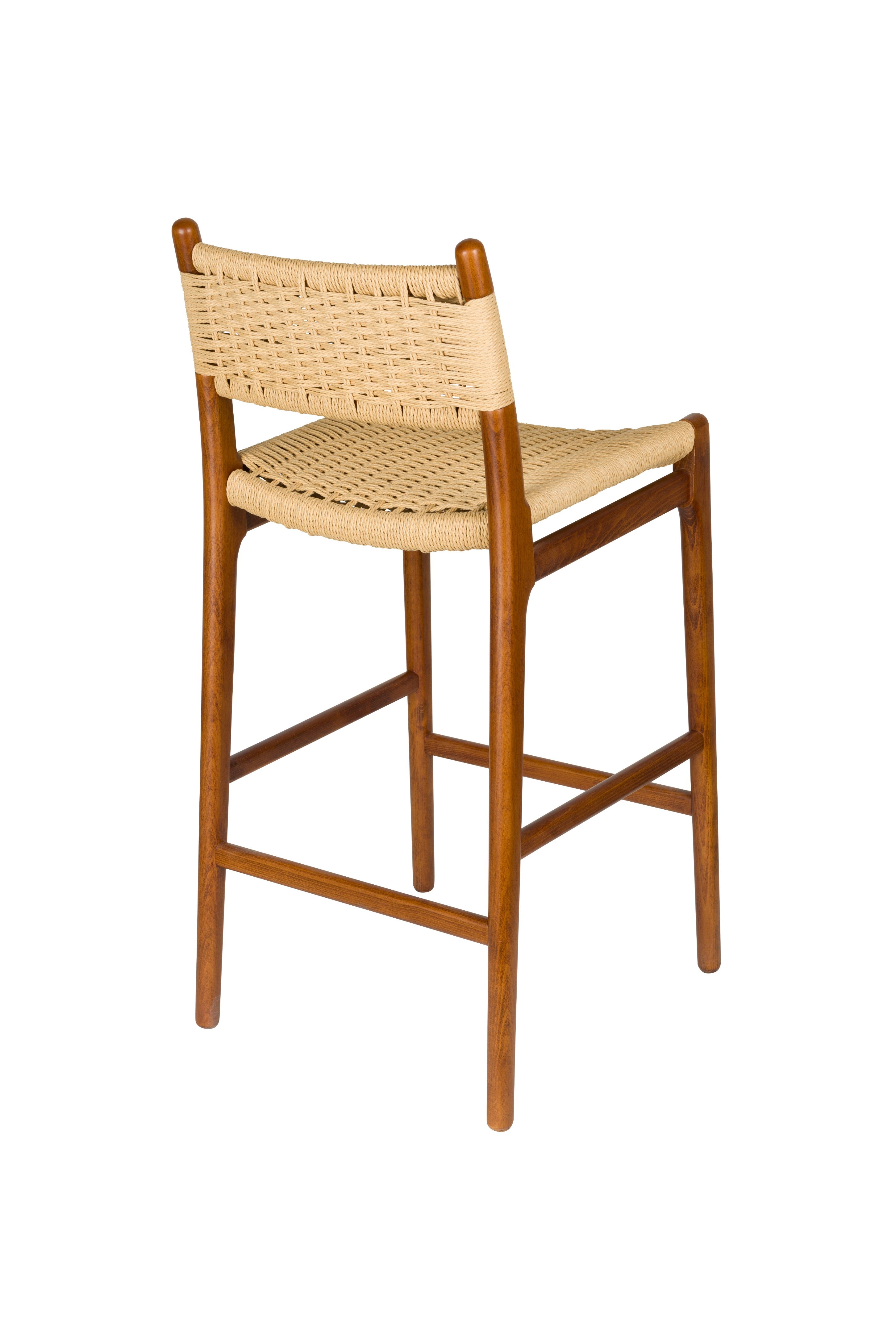 CECILE Stool made of beech wood with walnut finish