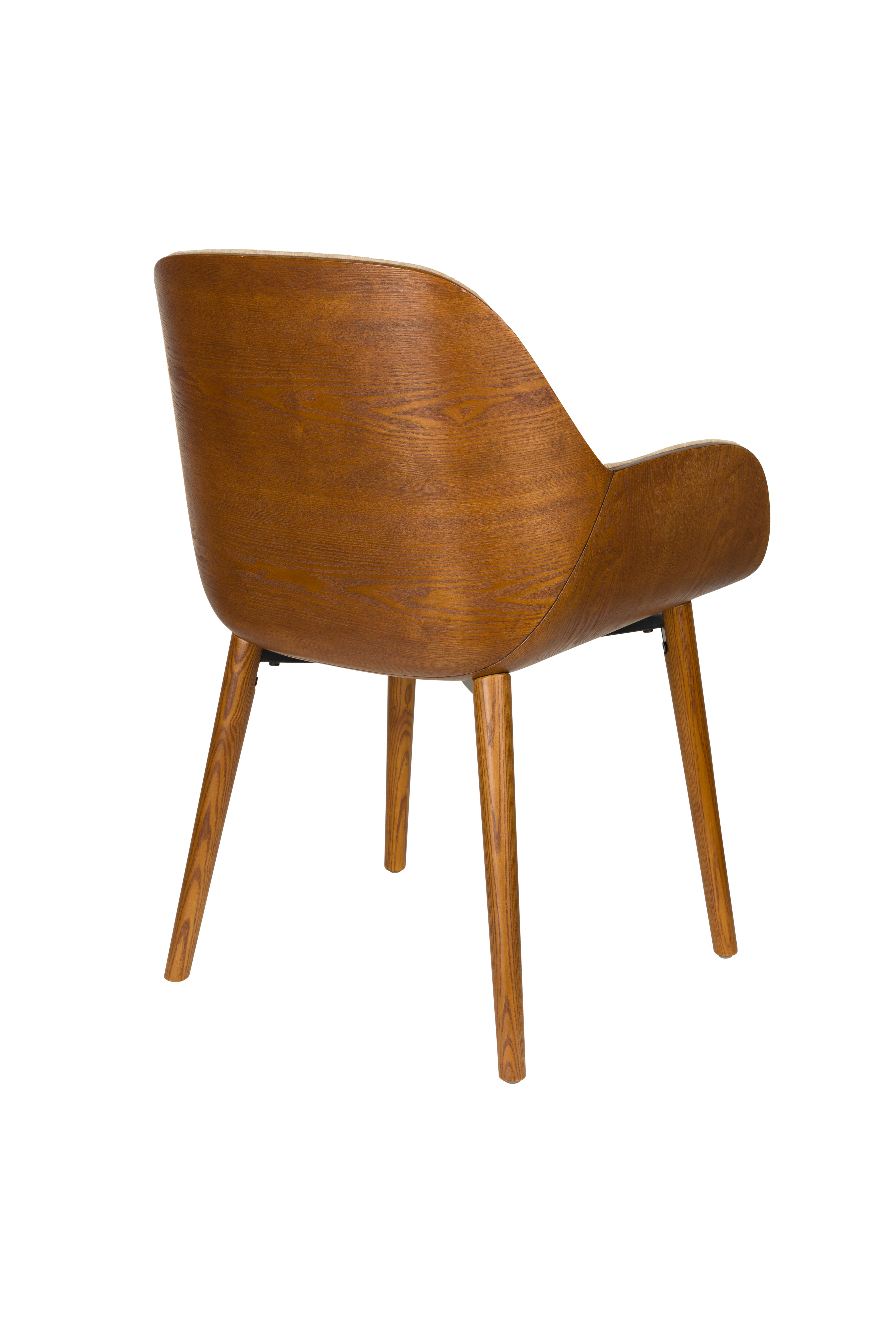 Stuhl TAYLOR beige mit Holzgestell