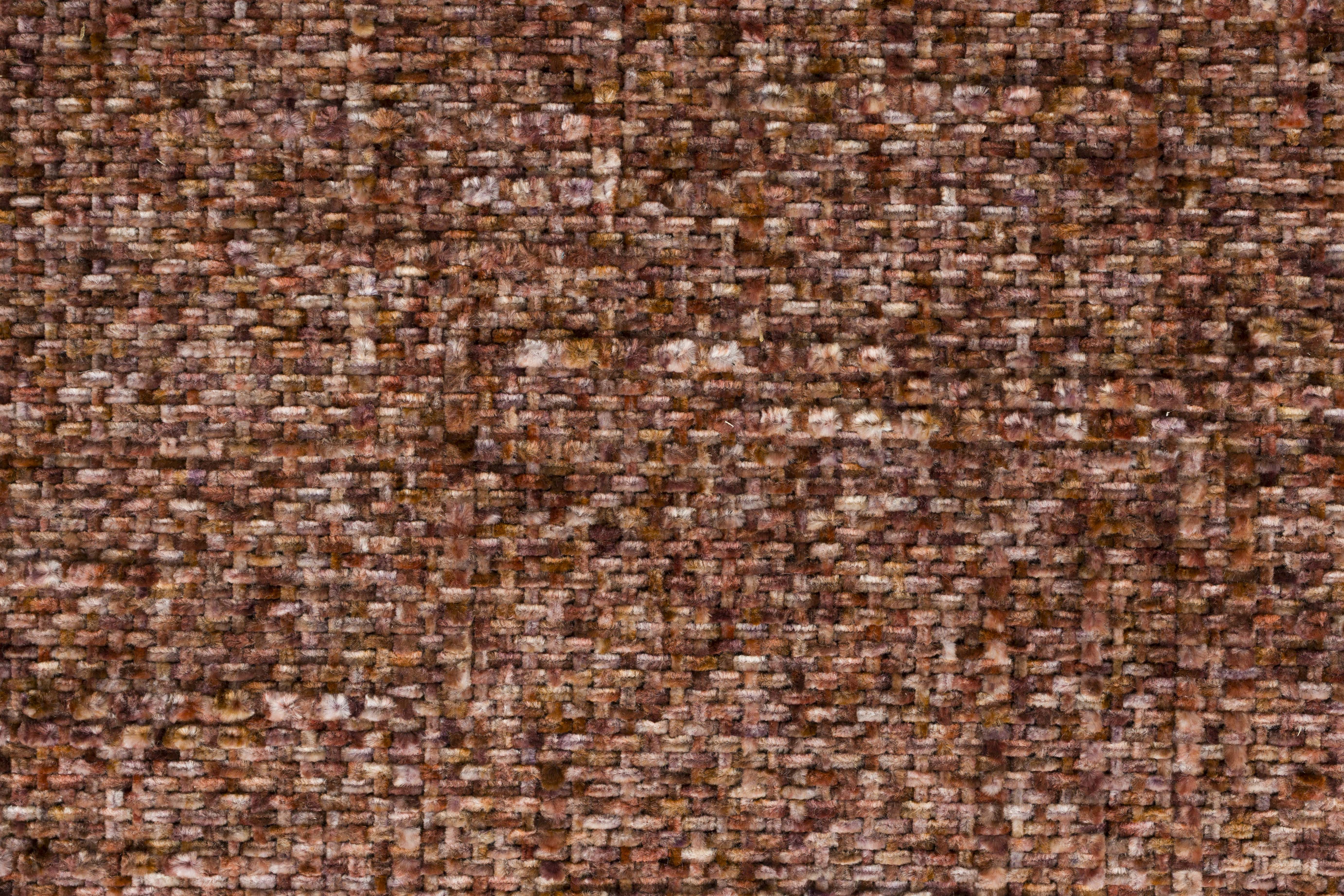 Barkruk CLAES terracotta met een bruine basis