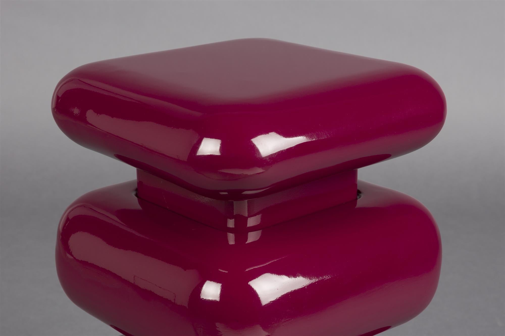 STUBBY burgundy side table