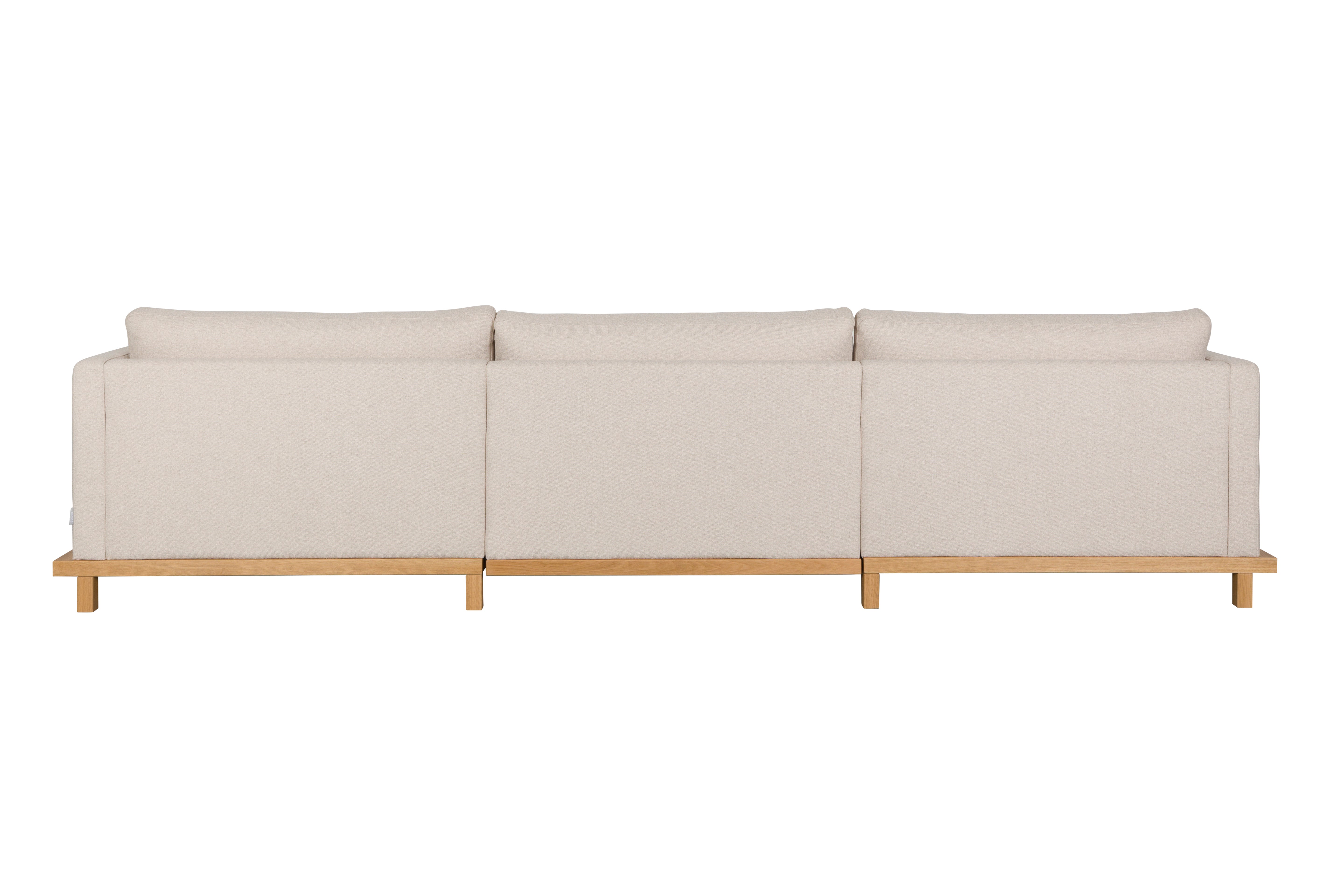 4.5-seater BLOSSOM sofa in beige with a wooden base