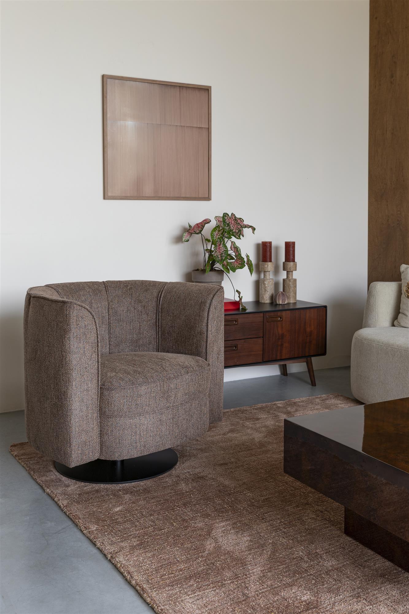 FLOWER Armchair brown