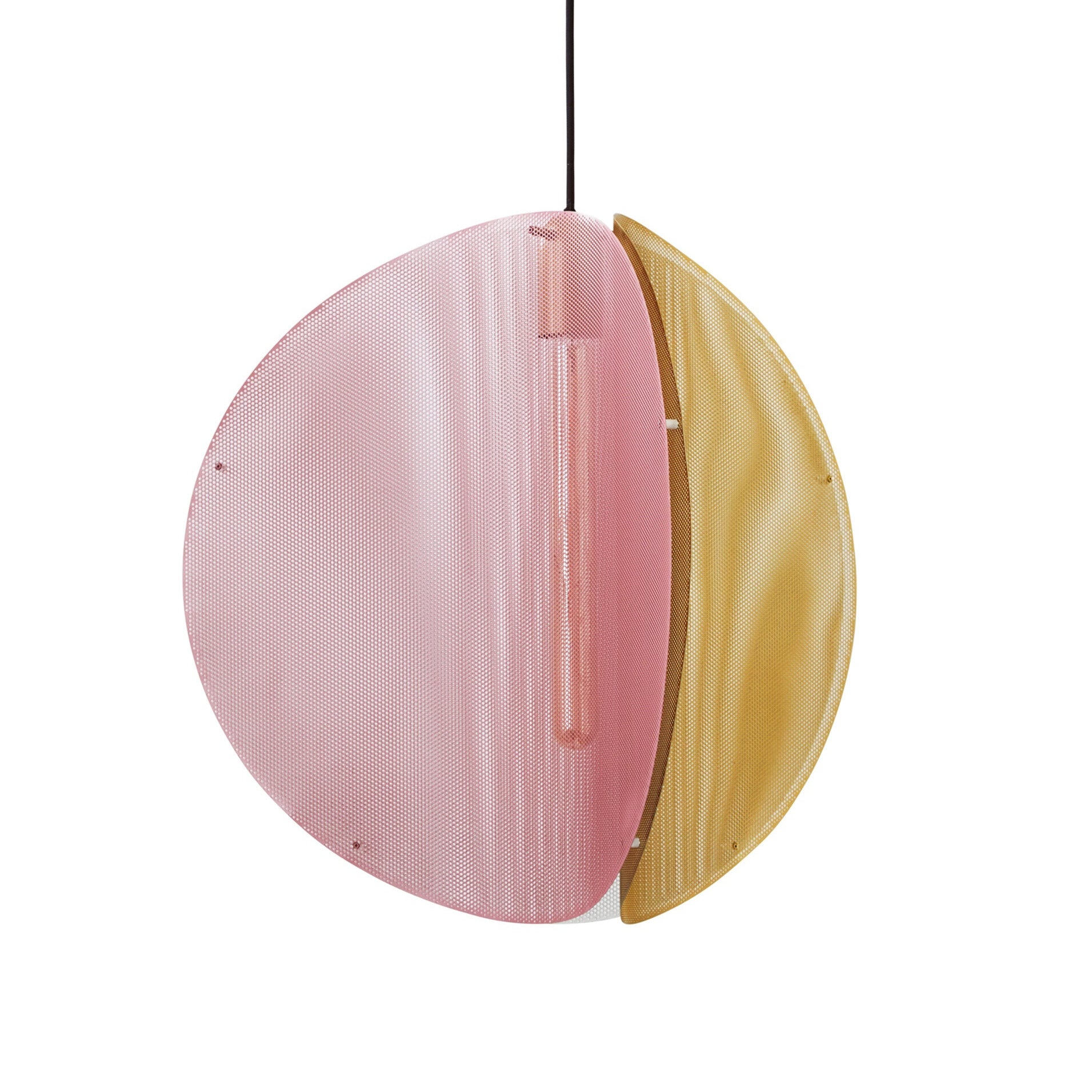 Hanglamp PROXIMA messing met roze