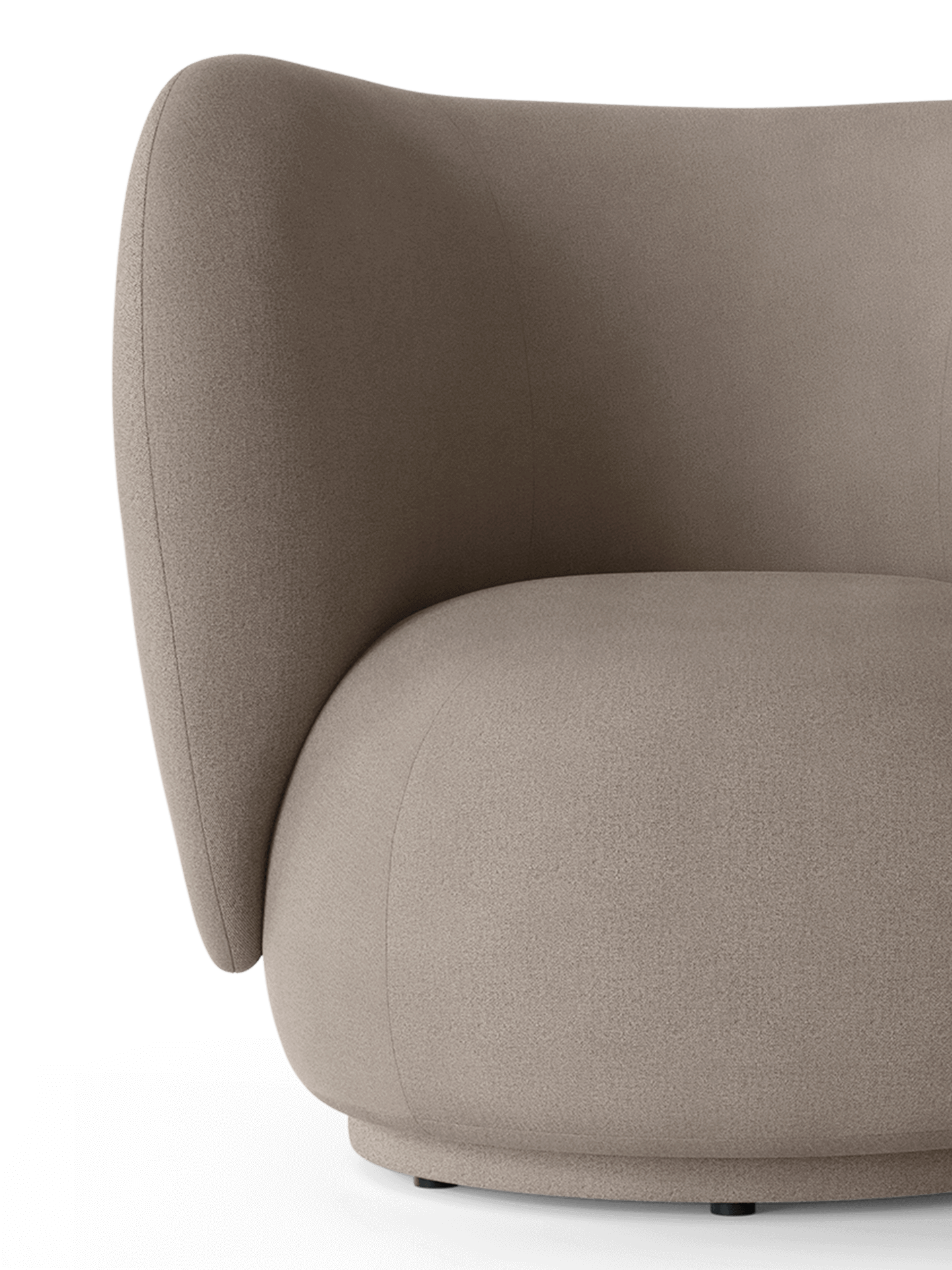 Fauteuil RICO LOUNGE Geborsteld warm grijs