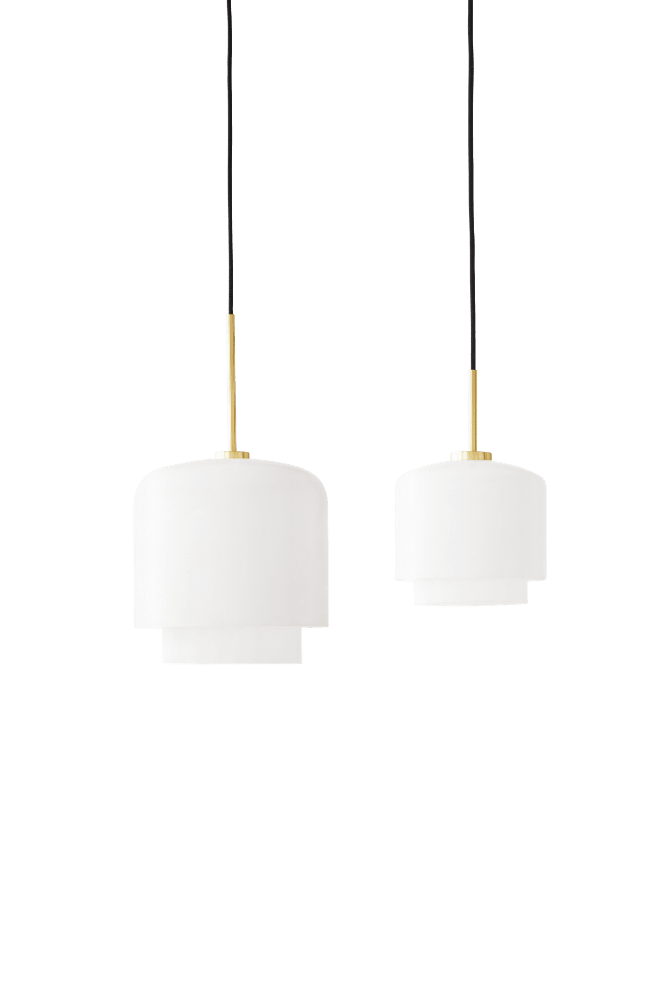 MEGUMI pendant lamp white with brass finish