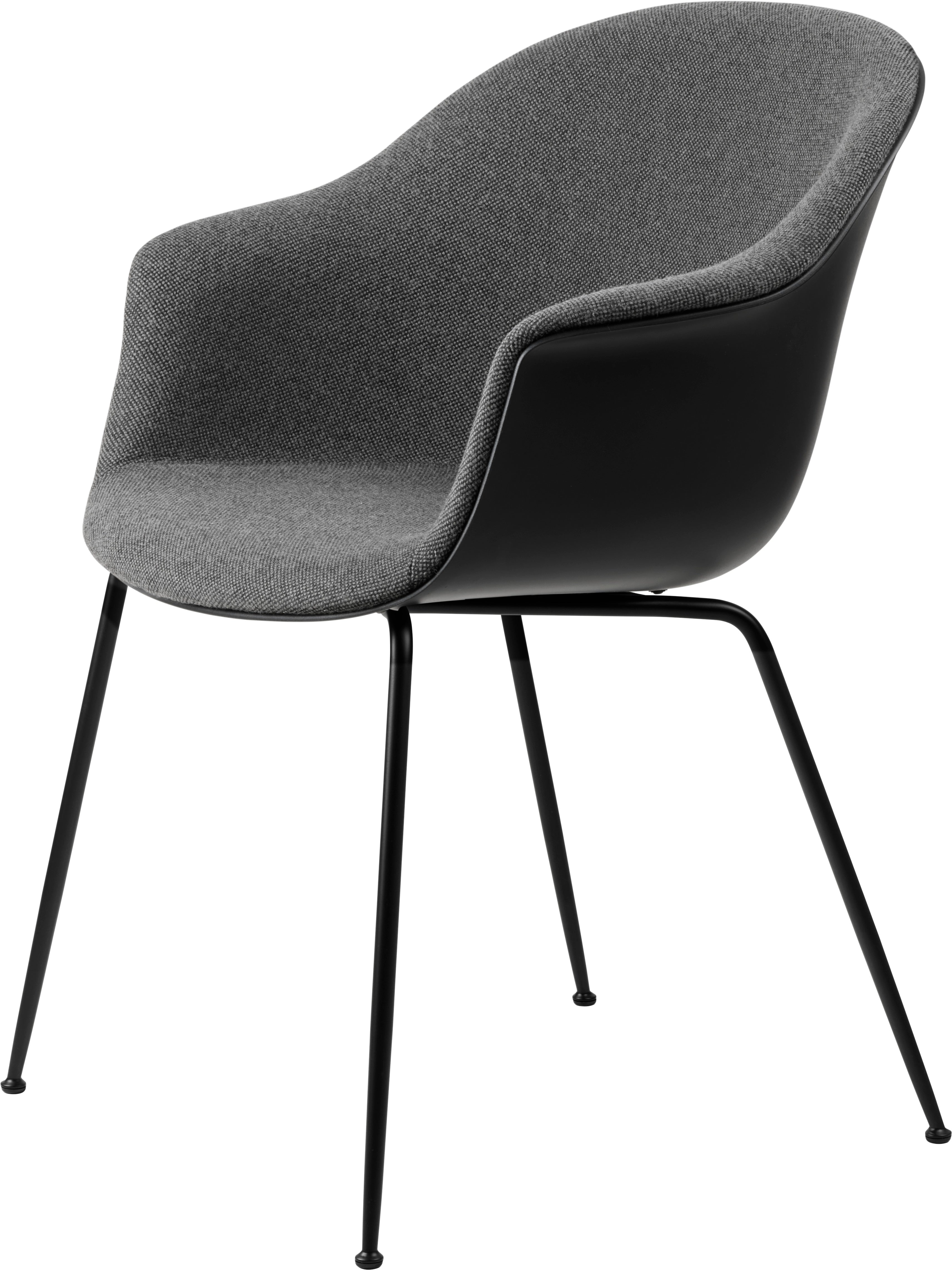 Stoel BAT donkergrijs met metalen basis