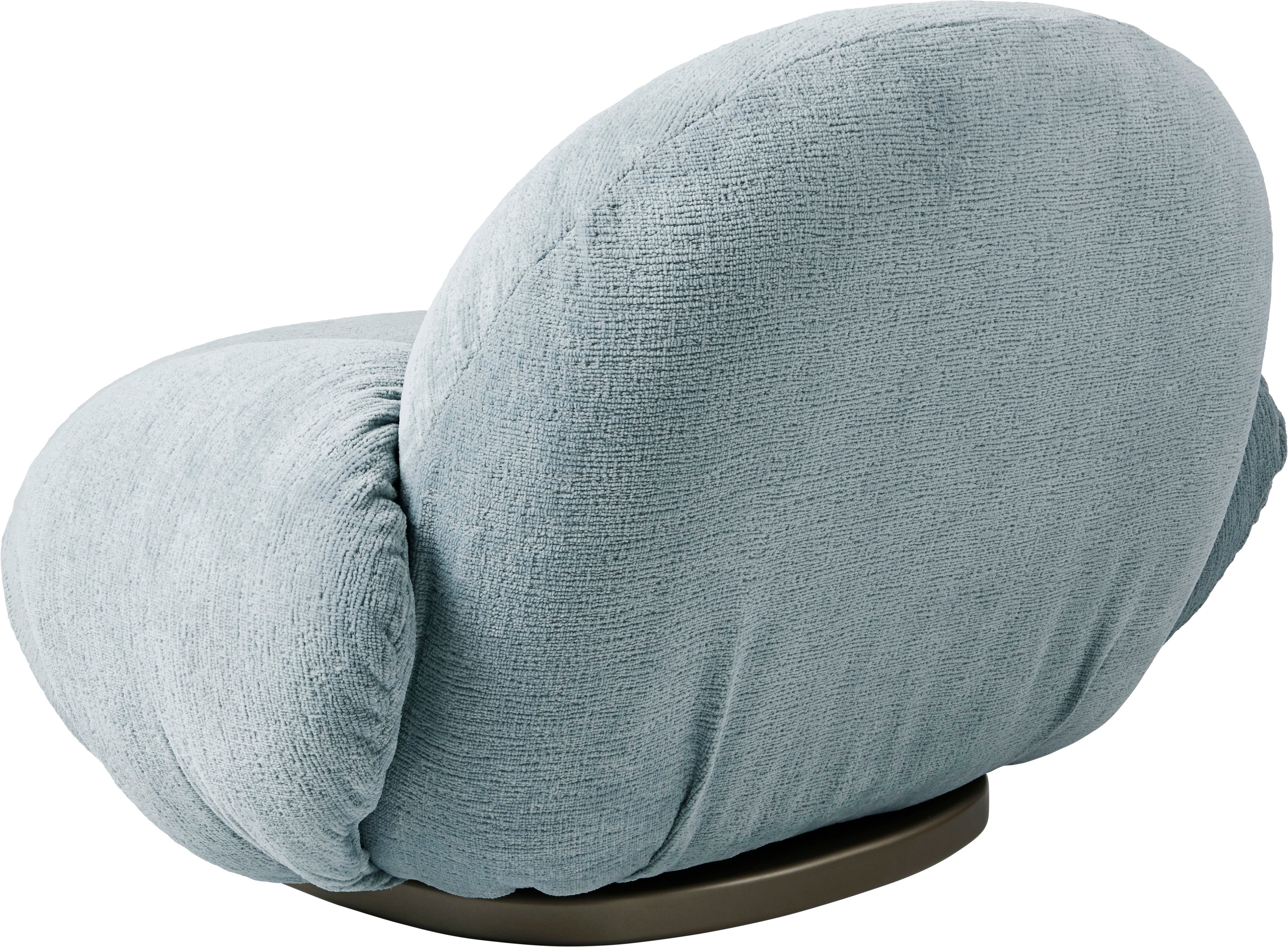 Fauteuil met armleuningen PACHA gestoffeerd met zwarte basis