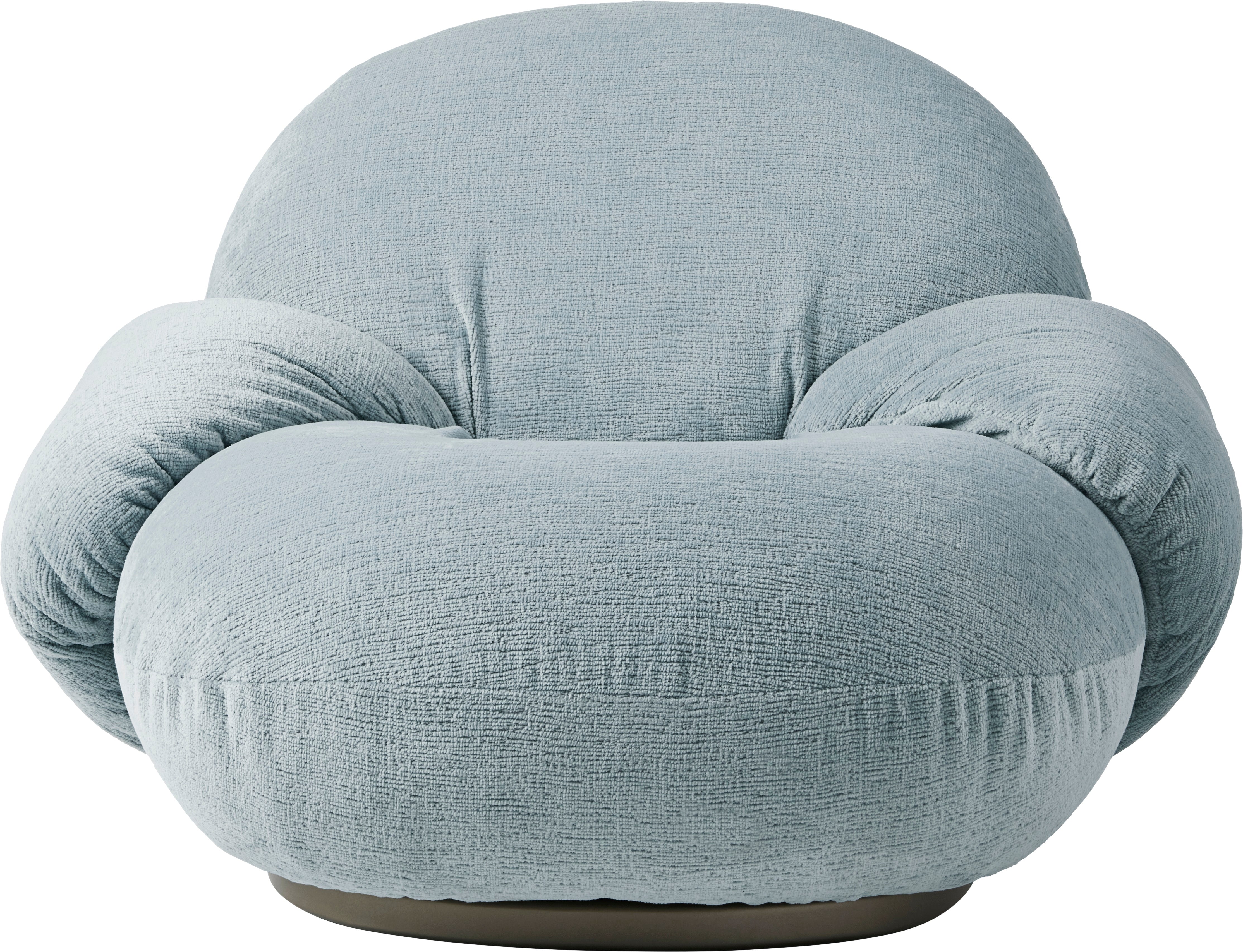 Fauteuil met armleuningen PACHA gestoffeerd met zwarte basis