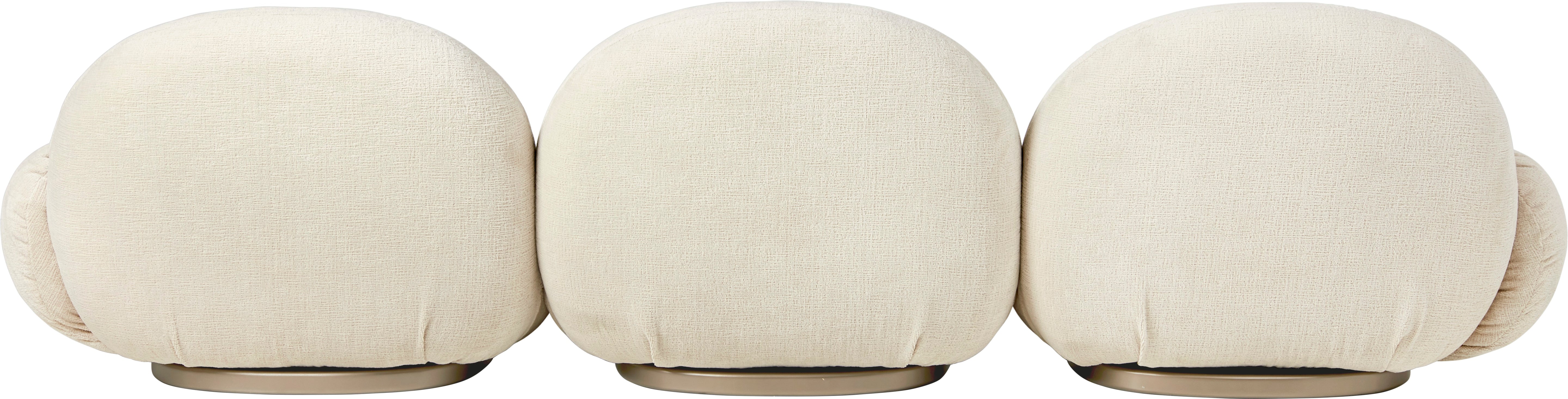 Bank 3-zits PACHA gestoffeerd met een gouden basis