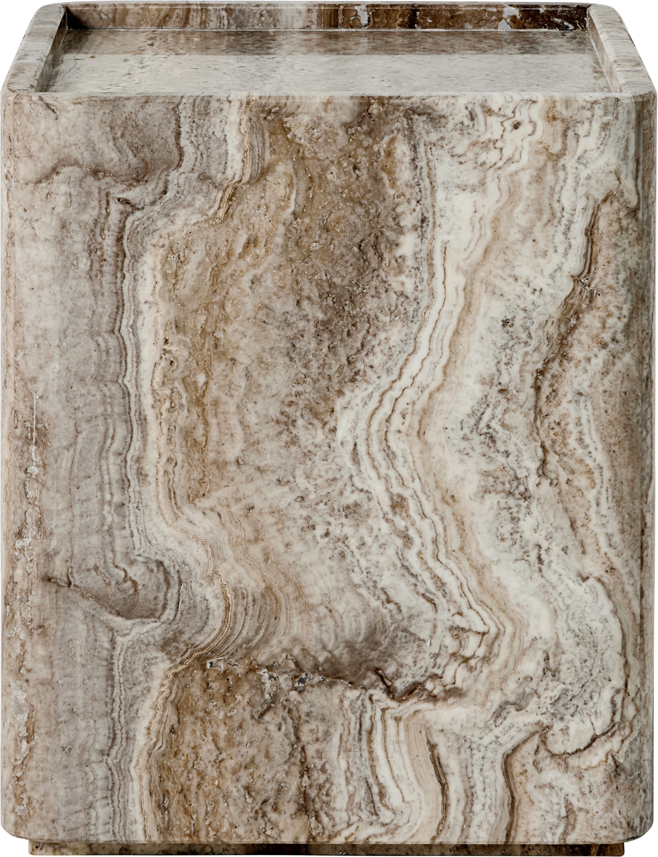 PIETRA Beistelltisch grauer Travertin