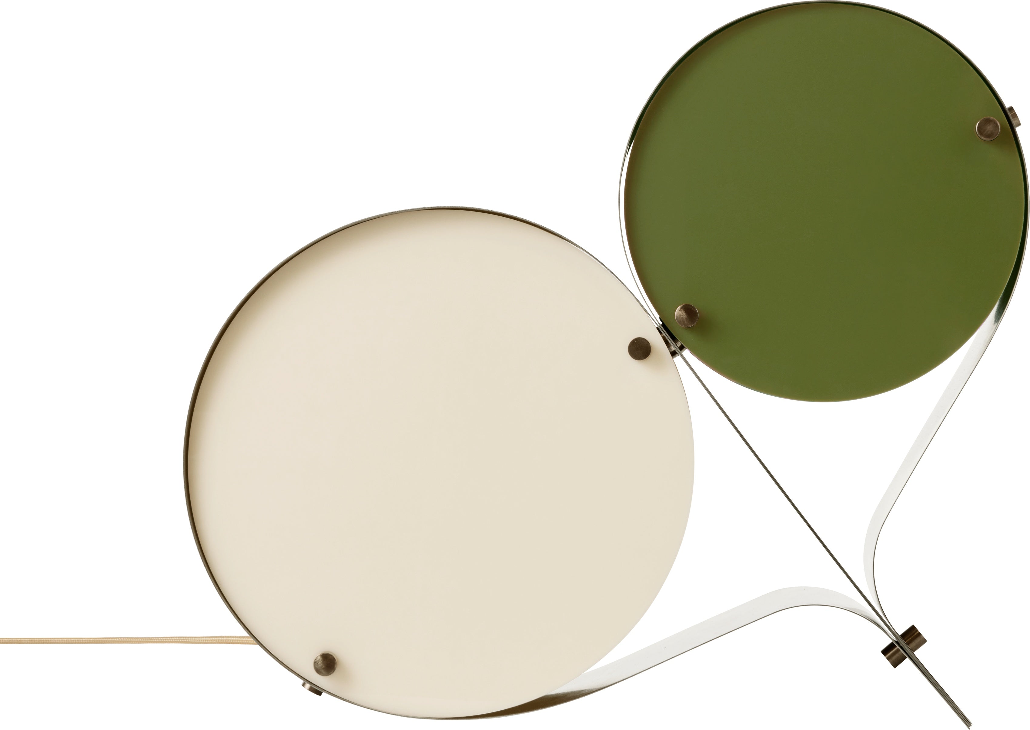COPPIA Tischleuchte Creme mit Olive