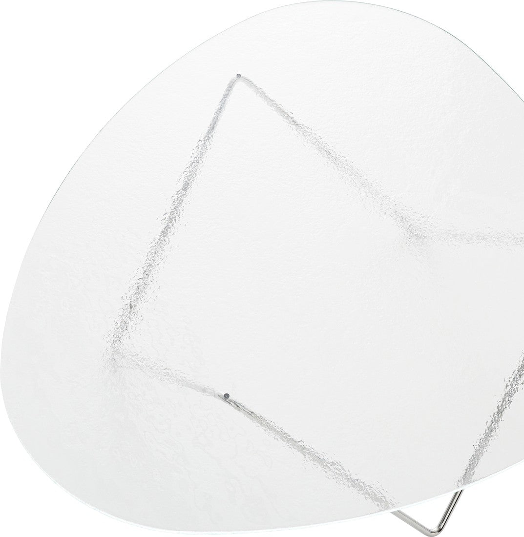 Kaffeetisch PEDRERA transparentes Glas mit verchromtem Gestell