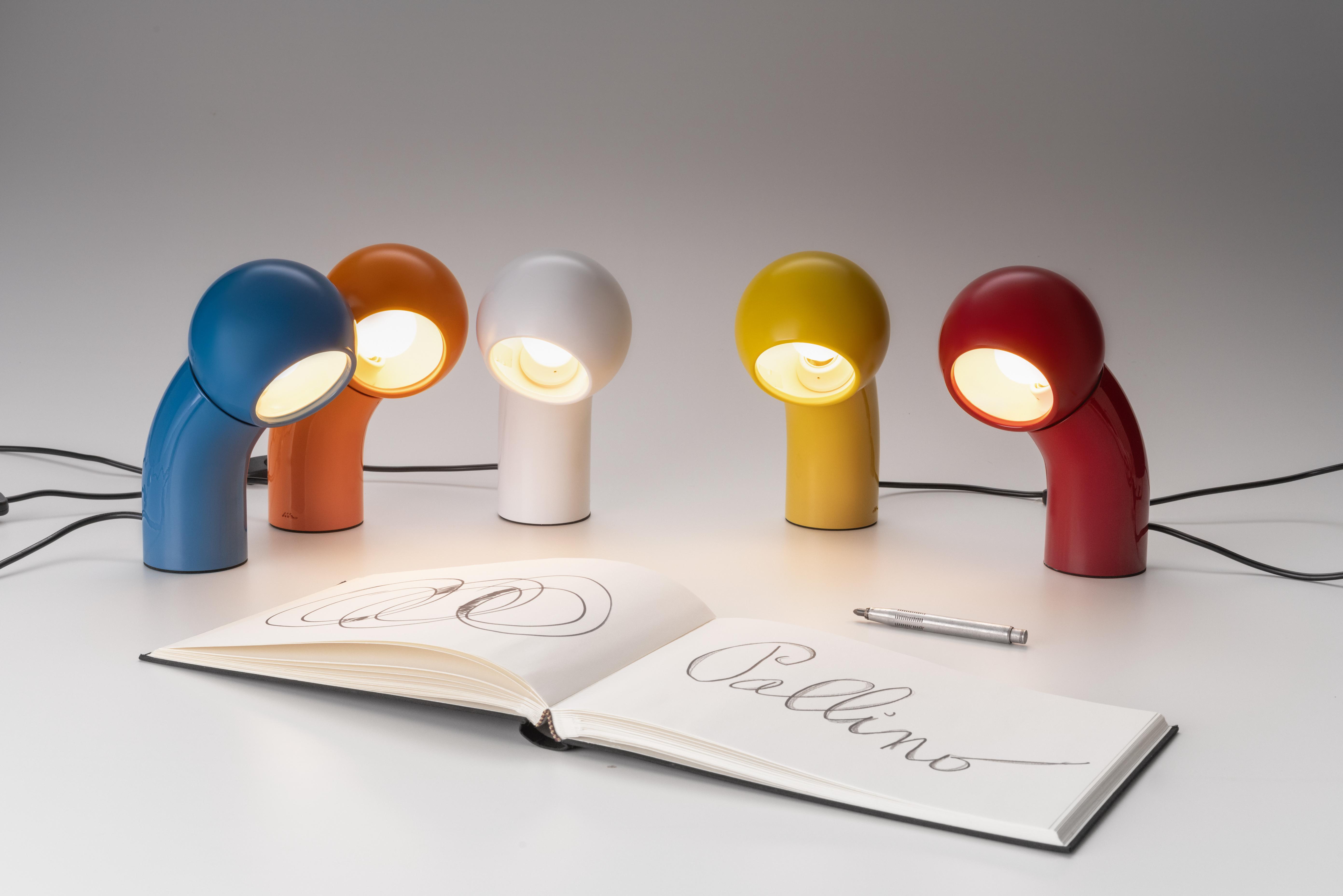 Lampa stołowa PALLINO połyskujący czerwony