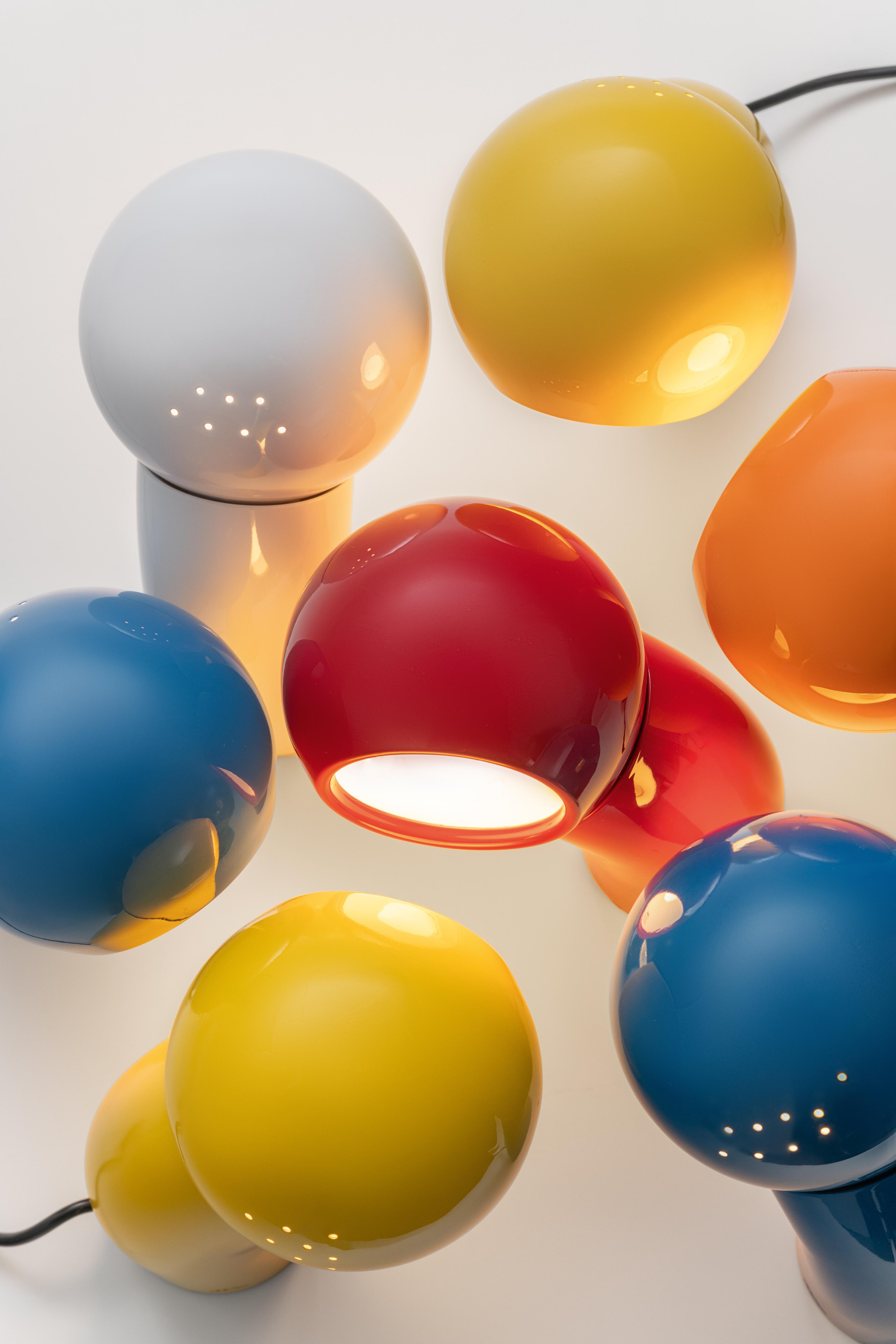 Lampa stołowa PALLINO połyskujący czerwony