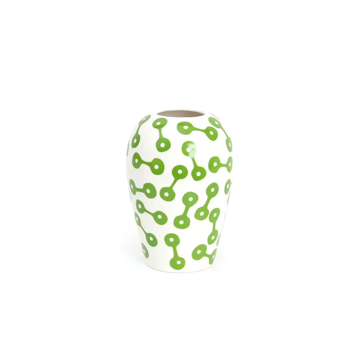 Vaas met deksel CANOPIE - PIETRA groen met wit