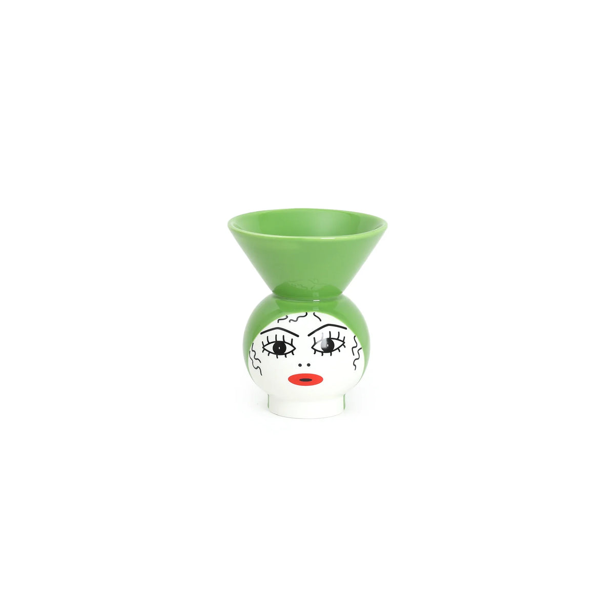 Vaas met deksel CANOPIE - PIETRA groen met wit