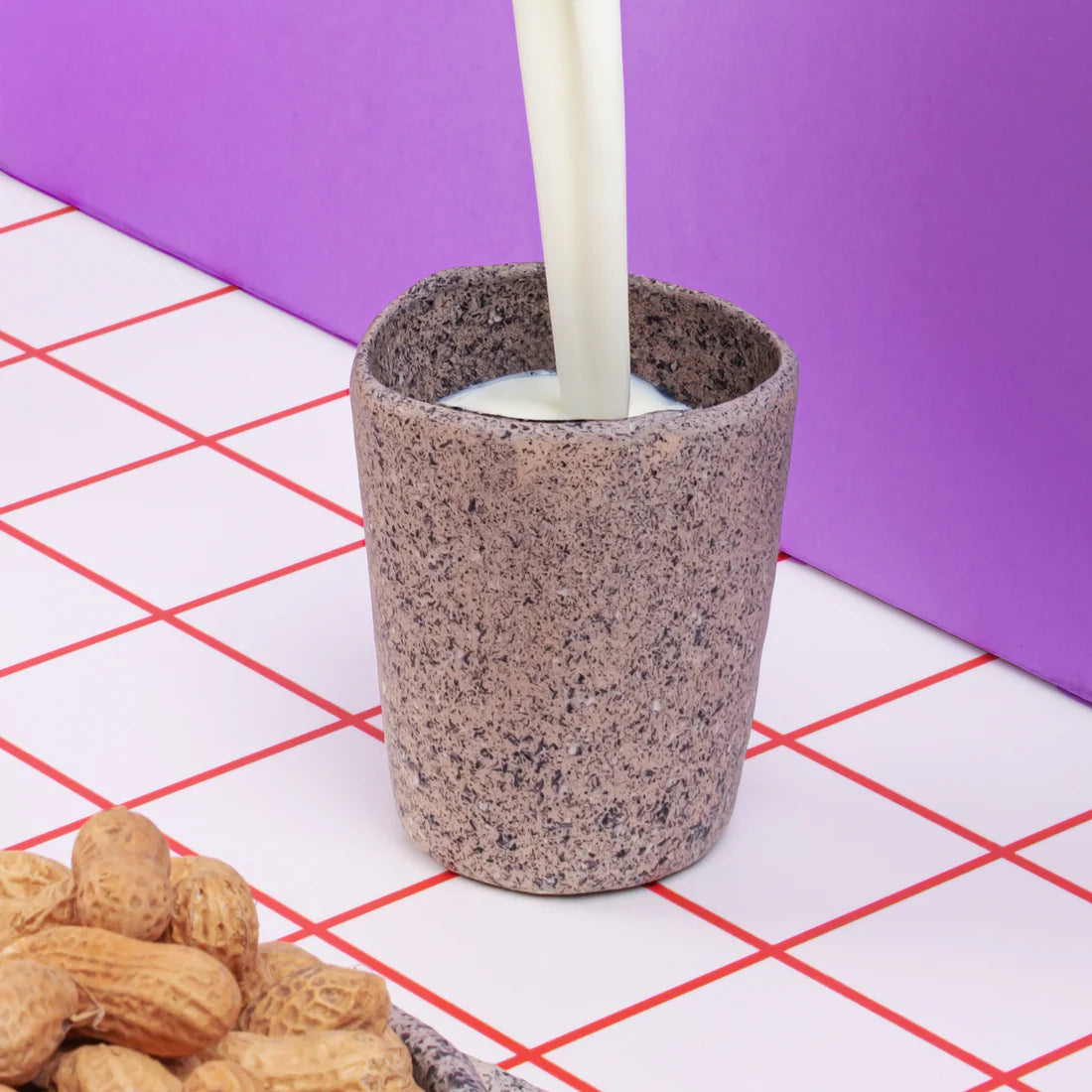 Set von Gläsern NEWLITHIC graue Porzellan