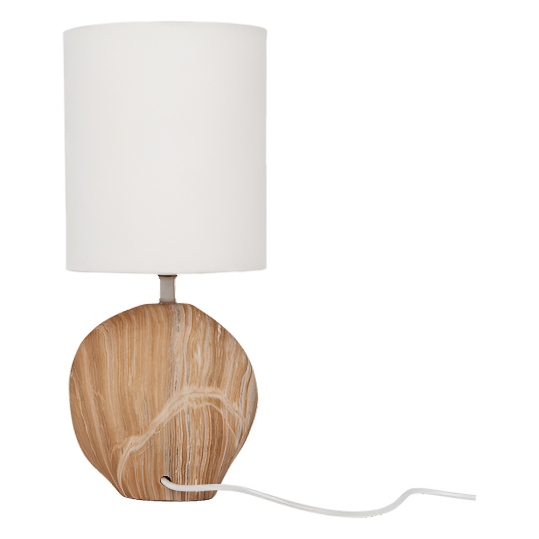 Tafellamp VITA dolomiet met katoenen kap
