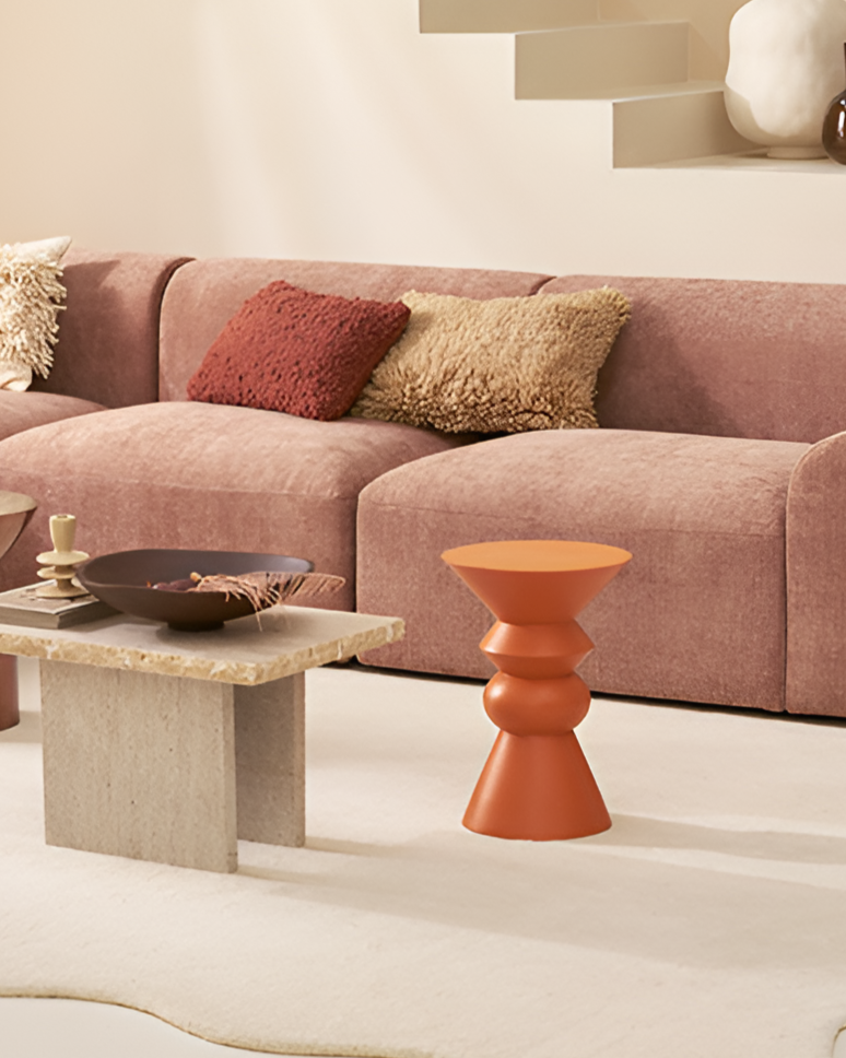 Luova side table orange mango wood