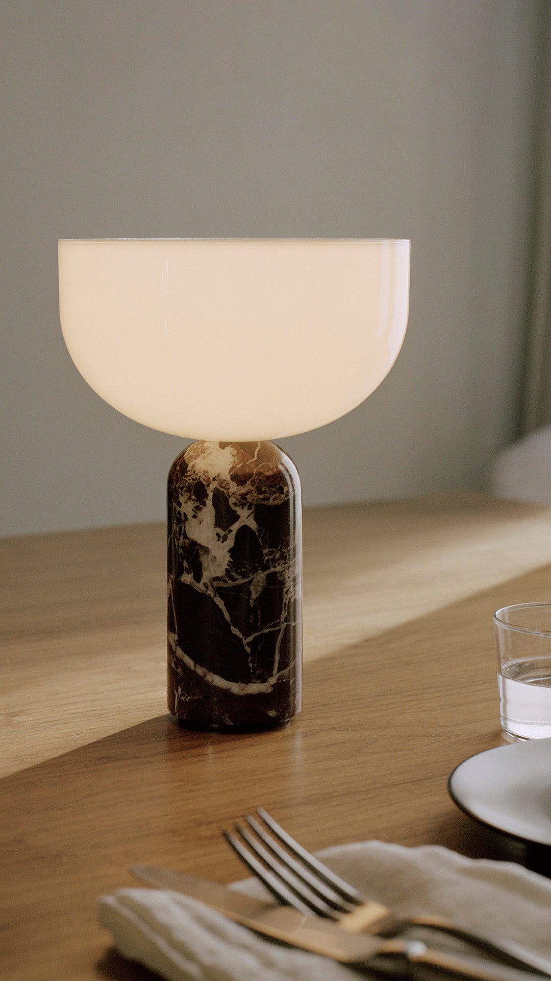 Portable lamp KIZU burgundy marble