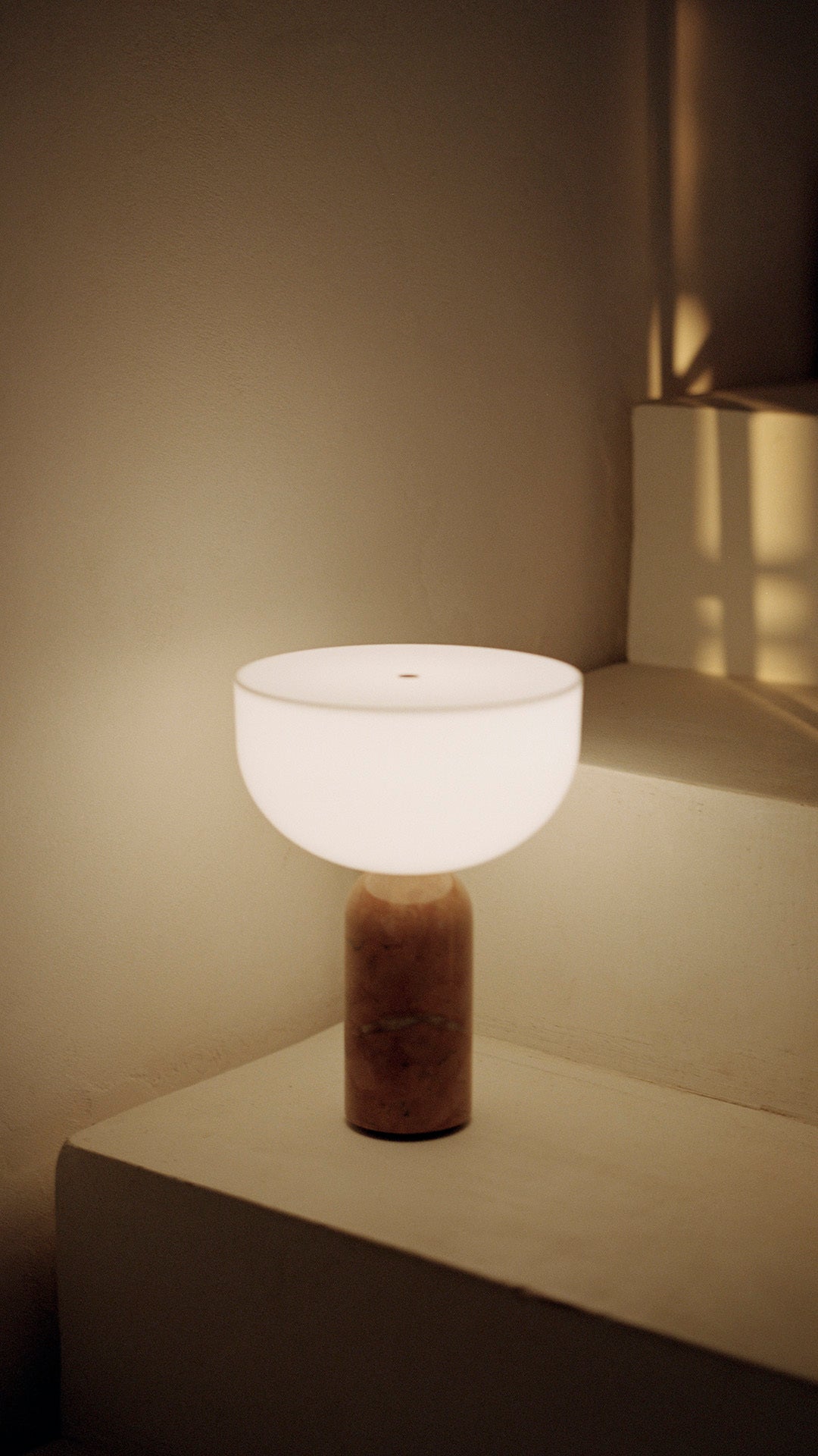 Tragbare Lampe KIZU Ziegel Marmor