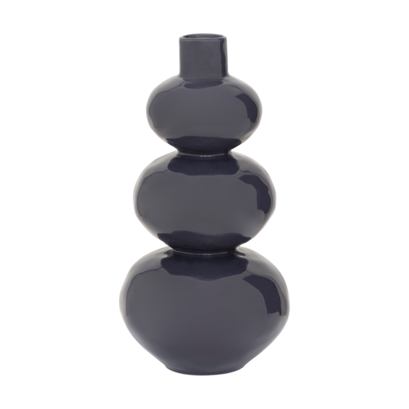 Vaas EMILY donkerblauwe keramiek