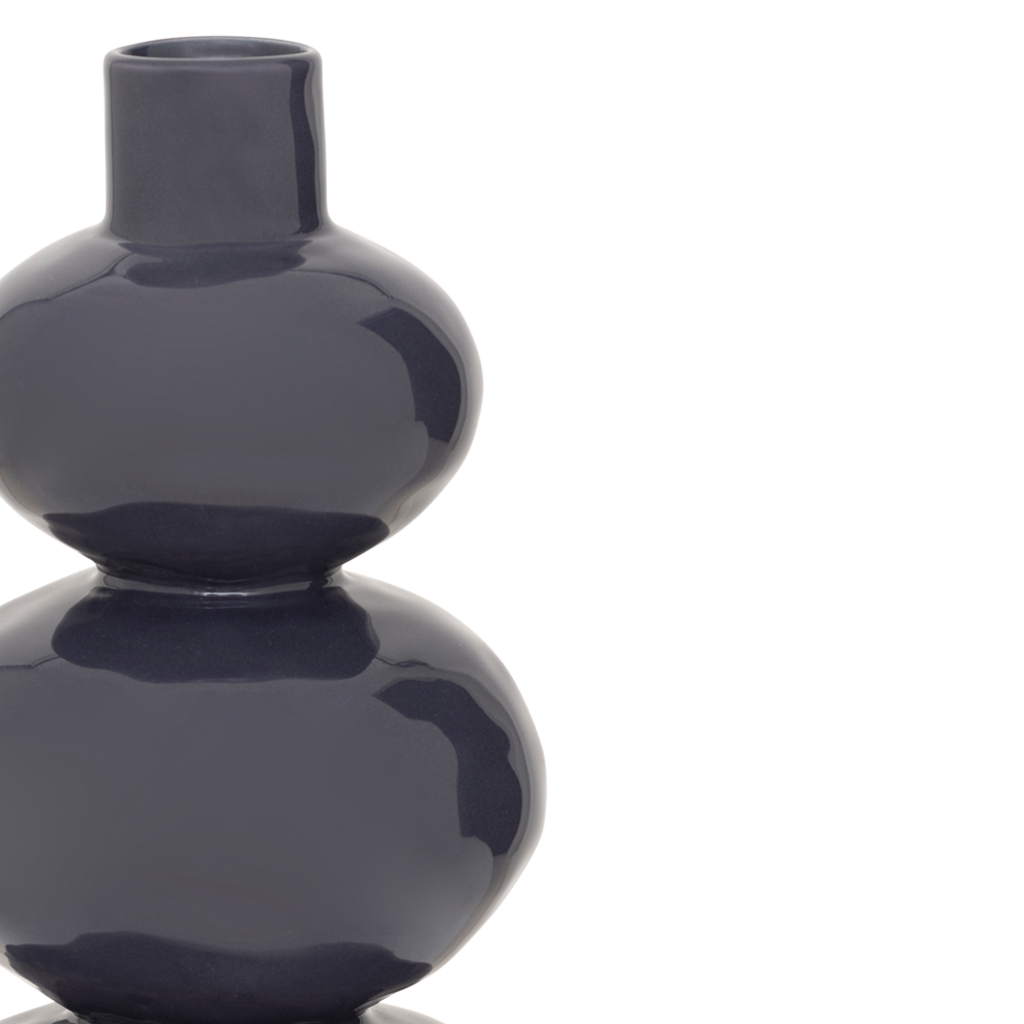 Vaas EMILY donkerblauwe keramiek