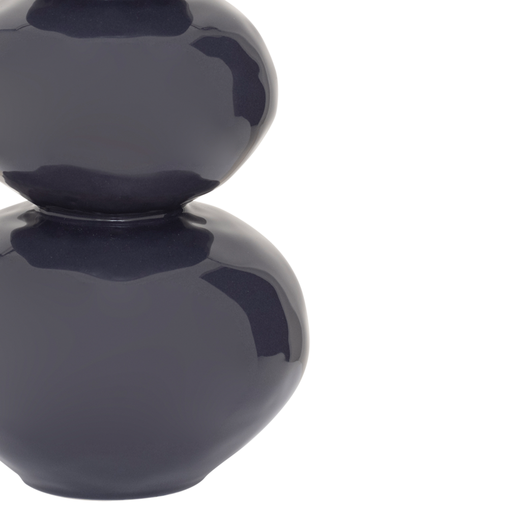 Vaas EMILY donkerblauwe keramiek