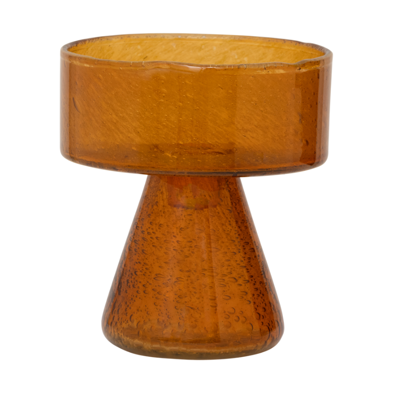 CODY kaarsenhouder oranje glas
