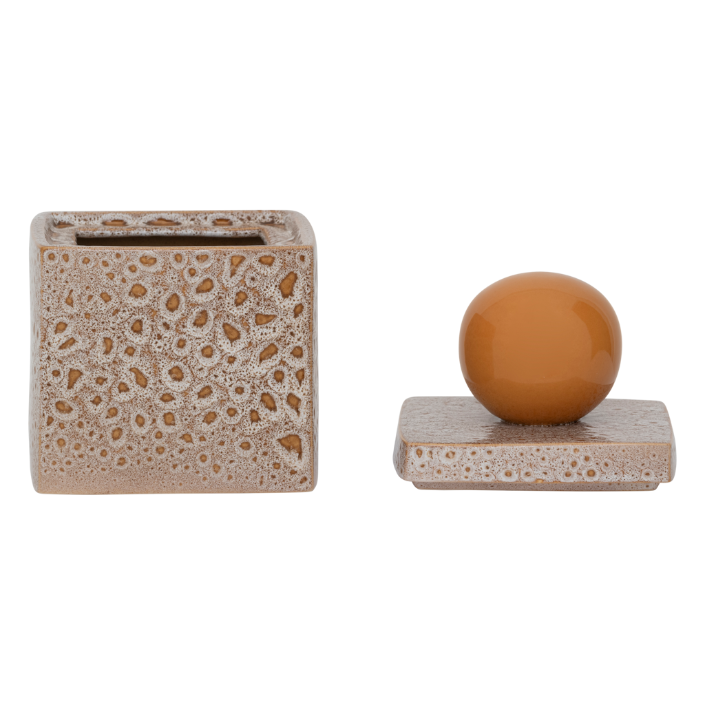 Beige RUNA doos met oranje