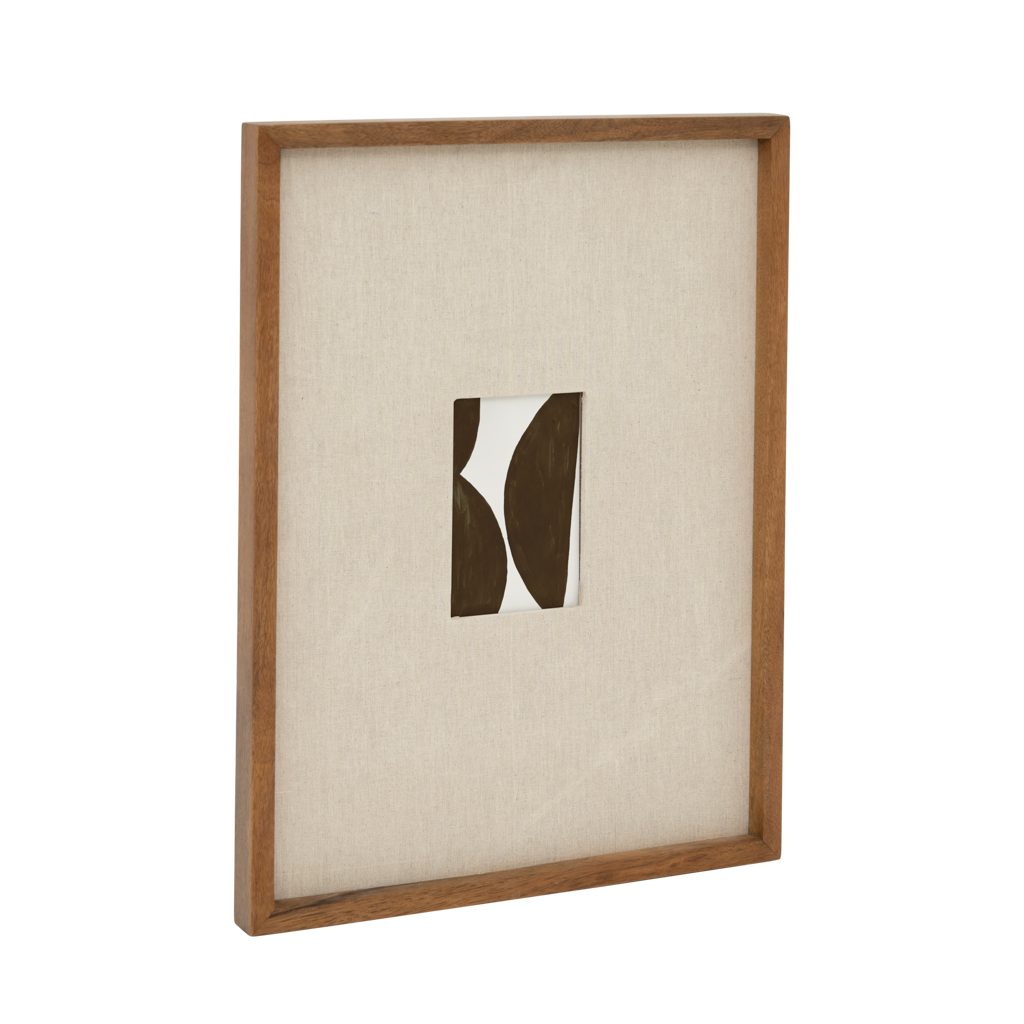 Fotolijst IDA van mango-hout met linnen