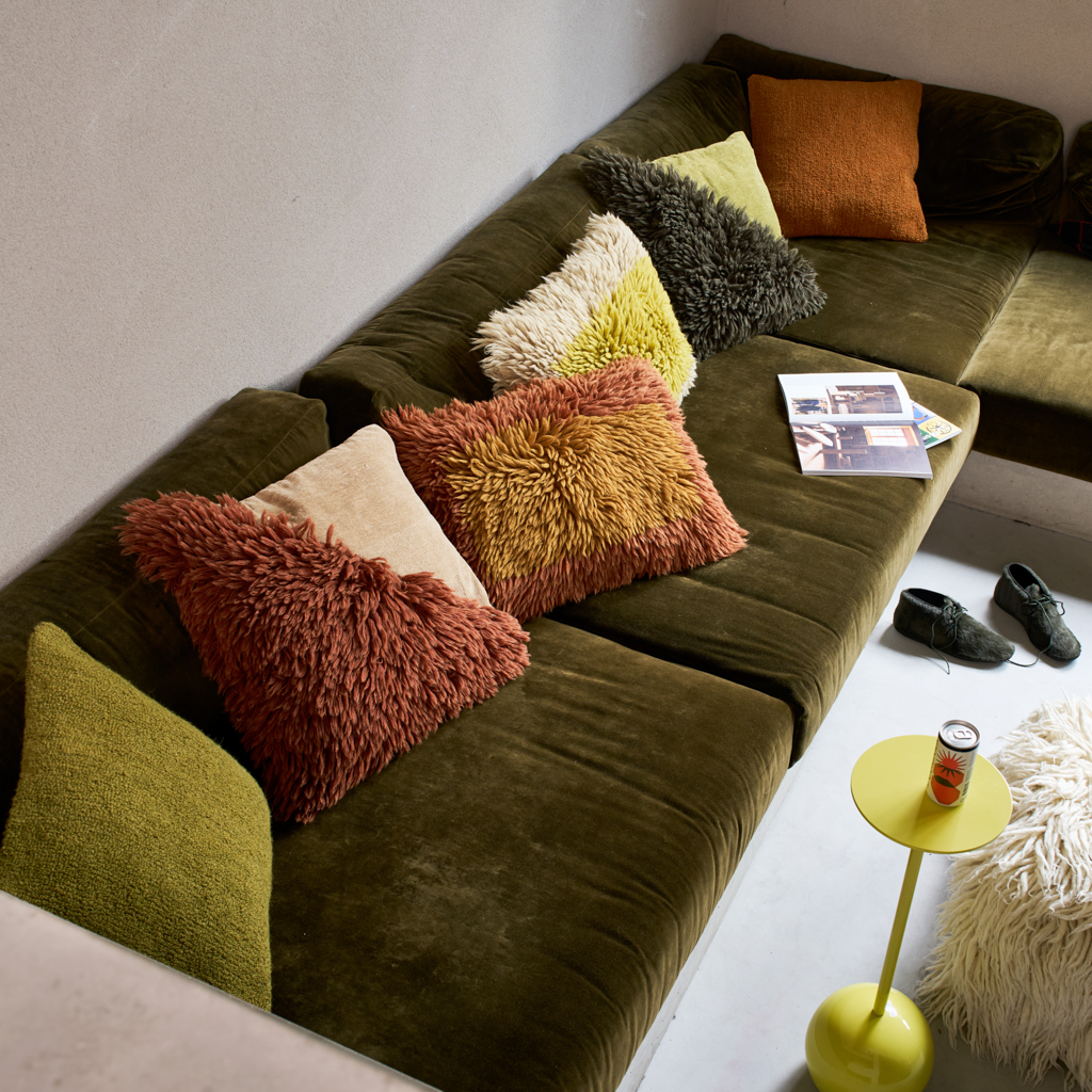 SIRLE bruin bontkussen