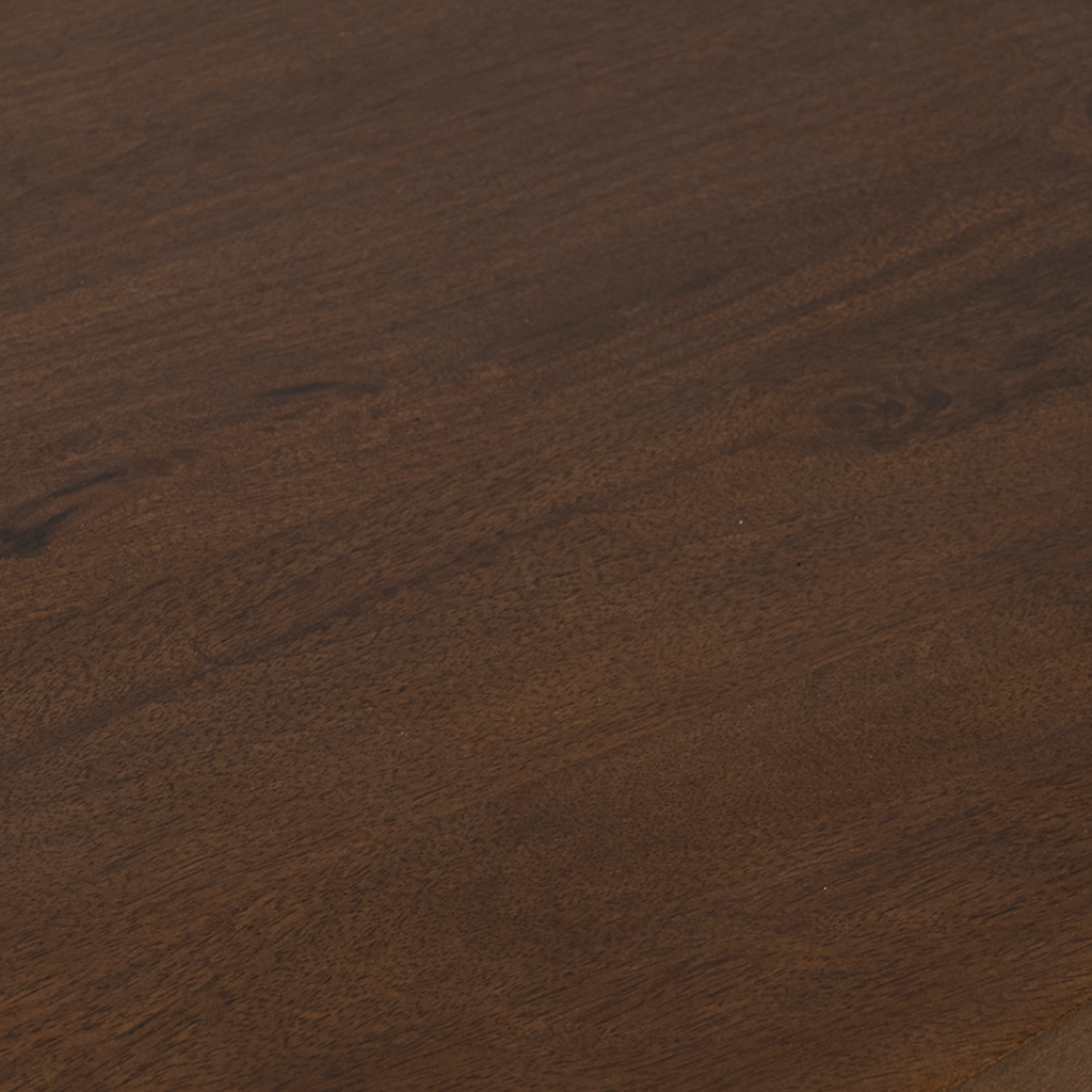 Ronde salontafel SPISS van donkerbruin mango-hout