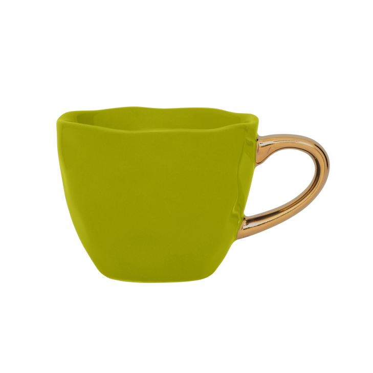 Espressotasse GOOD MORNING grün mit Gold